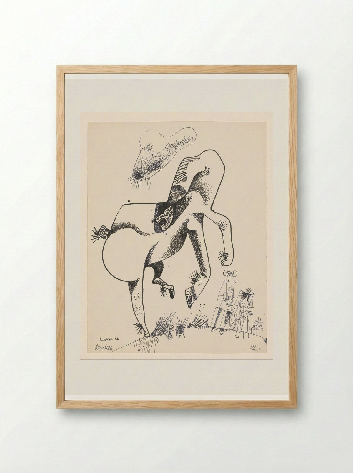Rauchers - Lucebert - Framed Print Wood