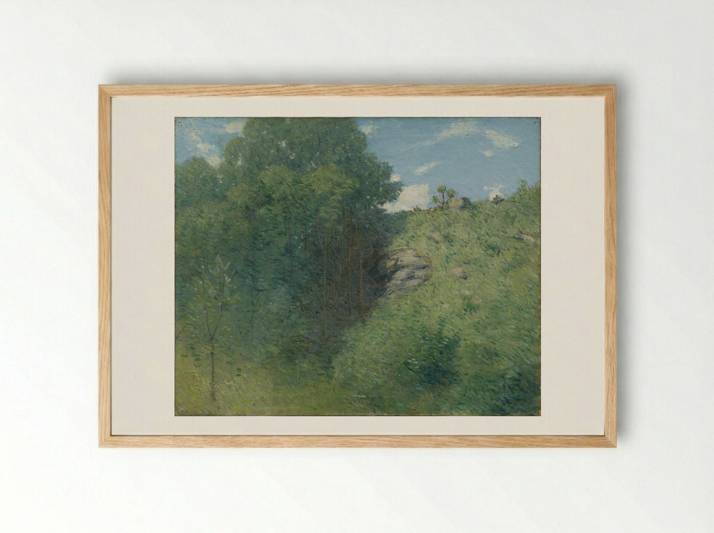 Ravine near Branchville - Julian Alden Weir - Framed Print Wood