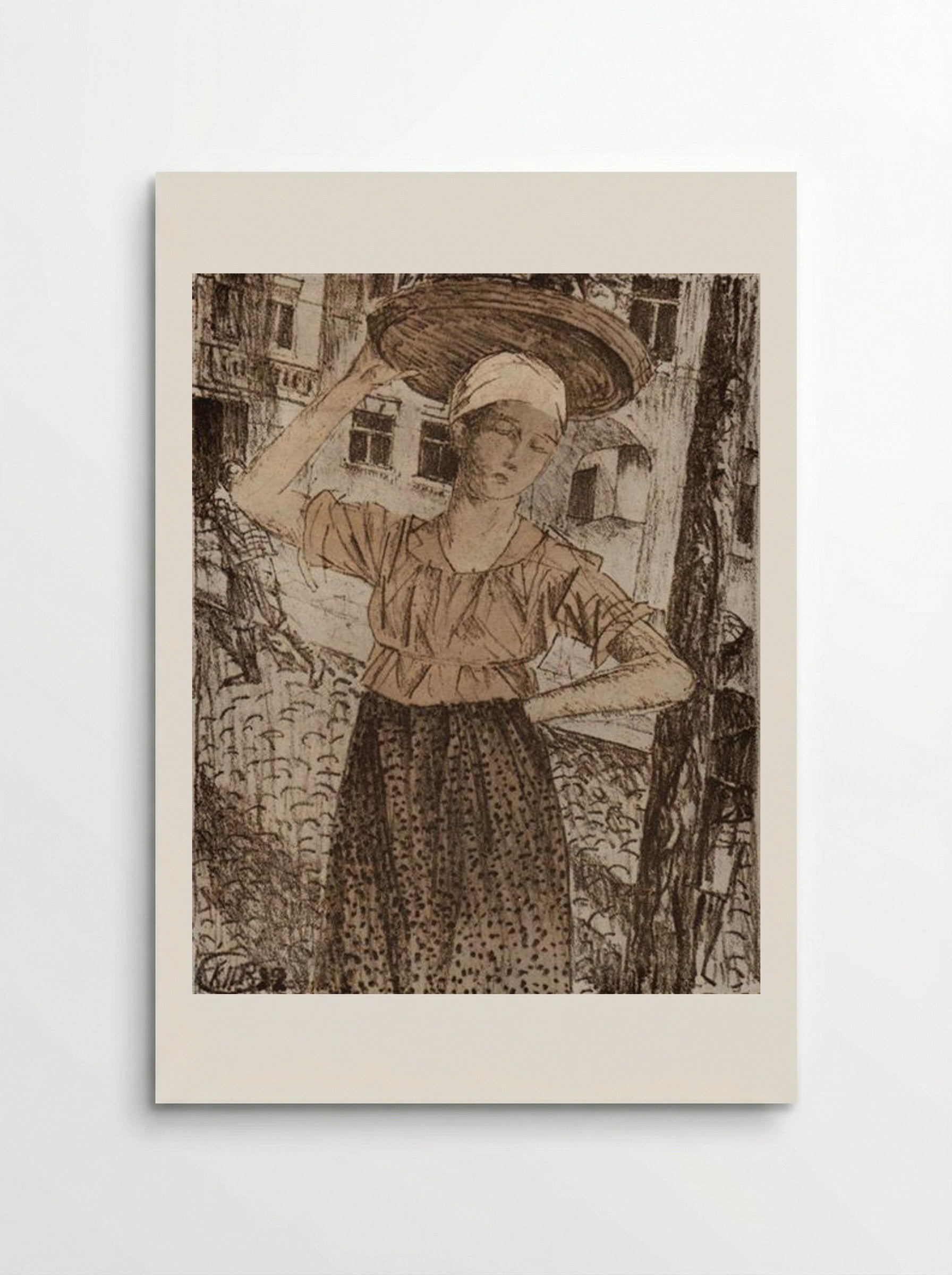 Raznoschitsa (The Delivery Girl) - Kuzma Petrov-Vodkin - Poster