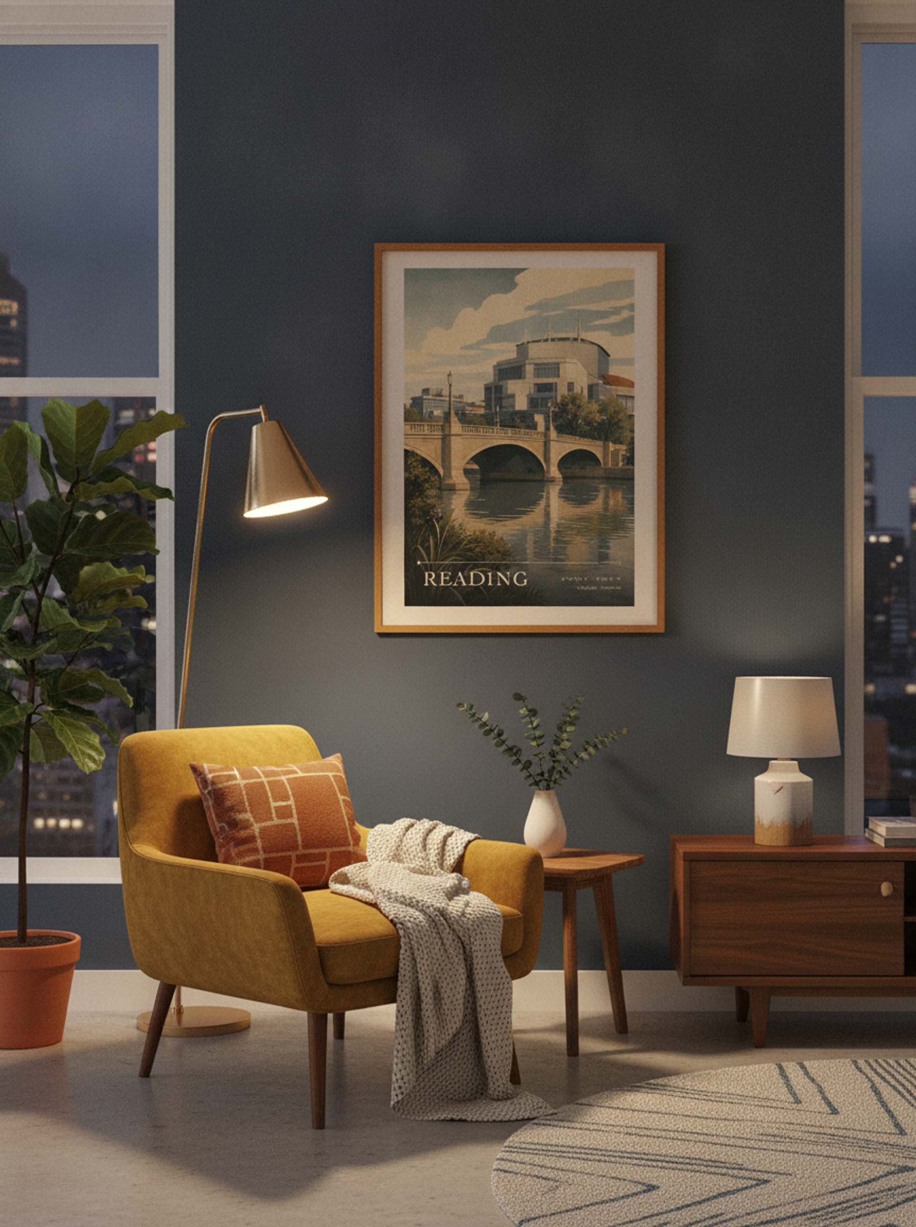 Reading England Travel Poster - Lifestyle