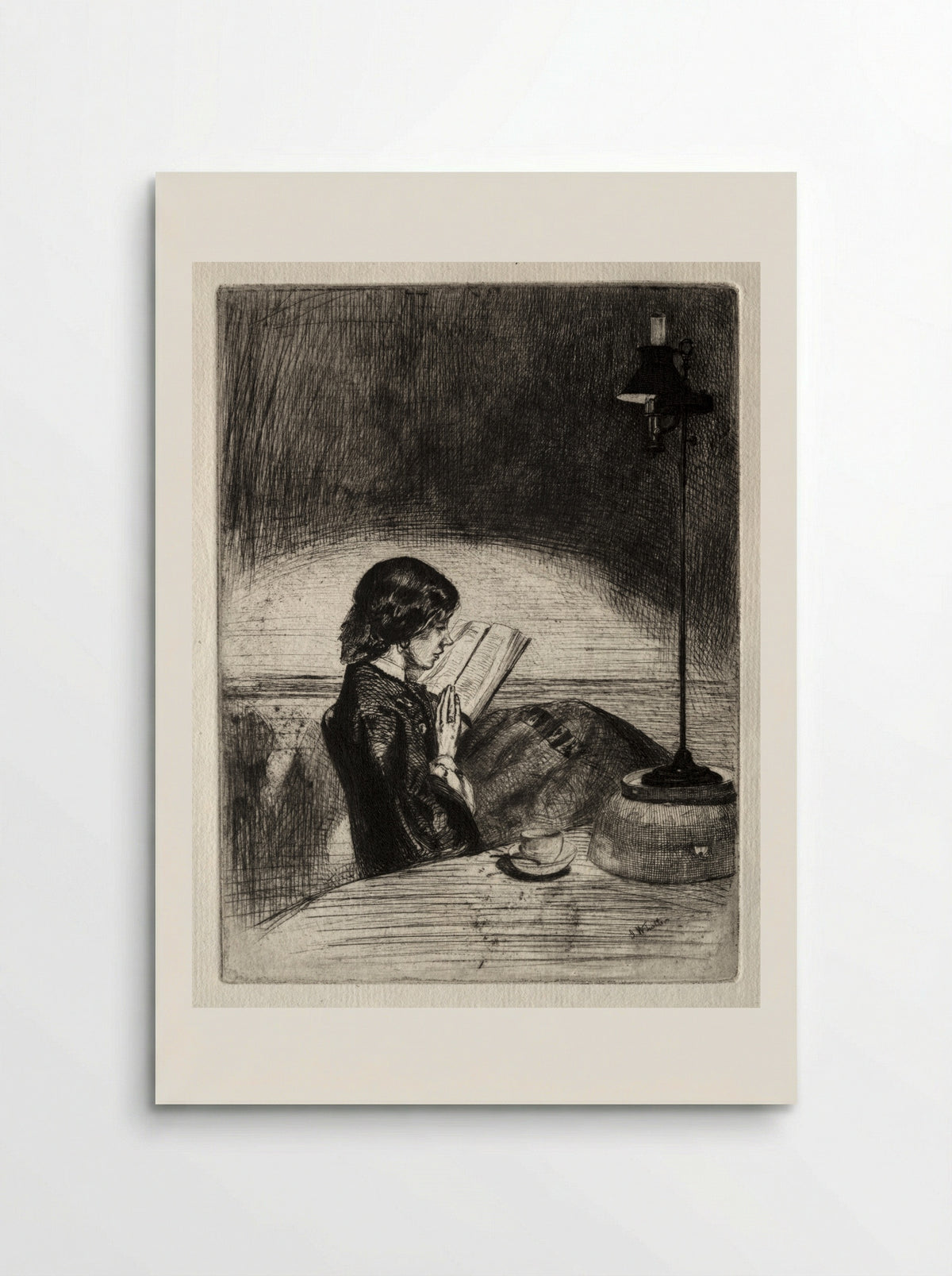 Reading by Lamplight - James McNeill Whistler - Poster