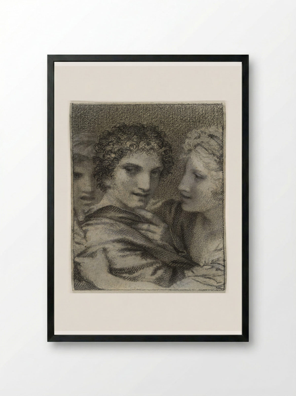 Reason Speaks and Pleasure Carries One Away - Pierre-Paul Prud'hon - Framed Print Black