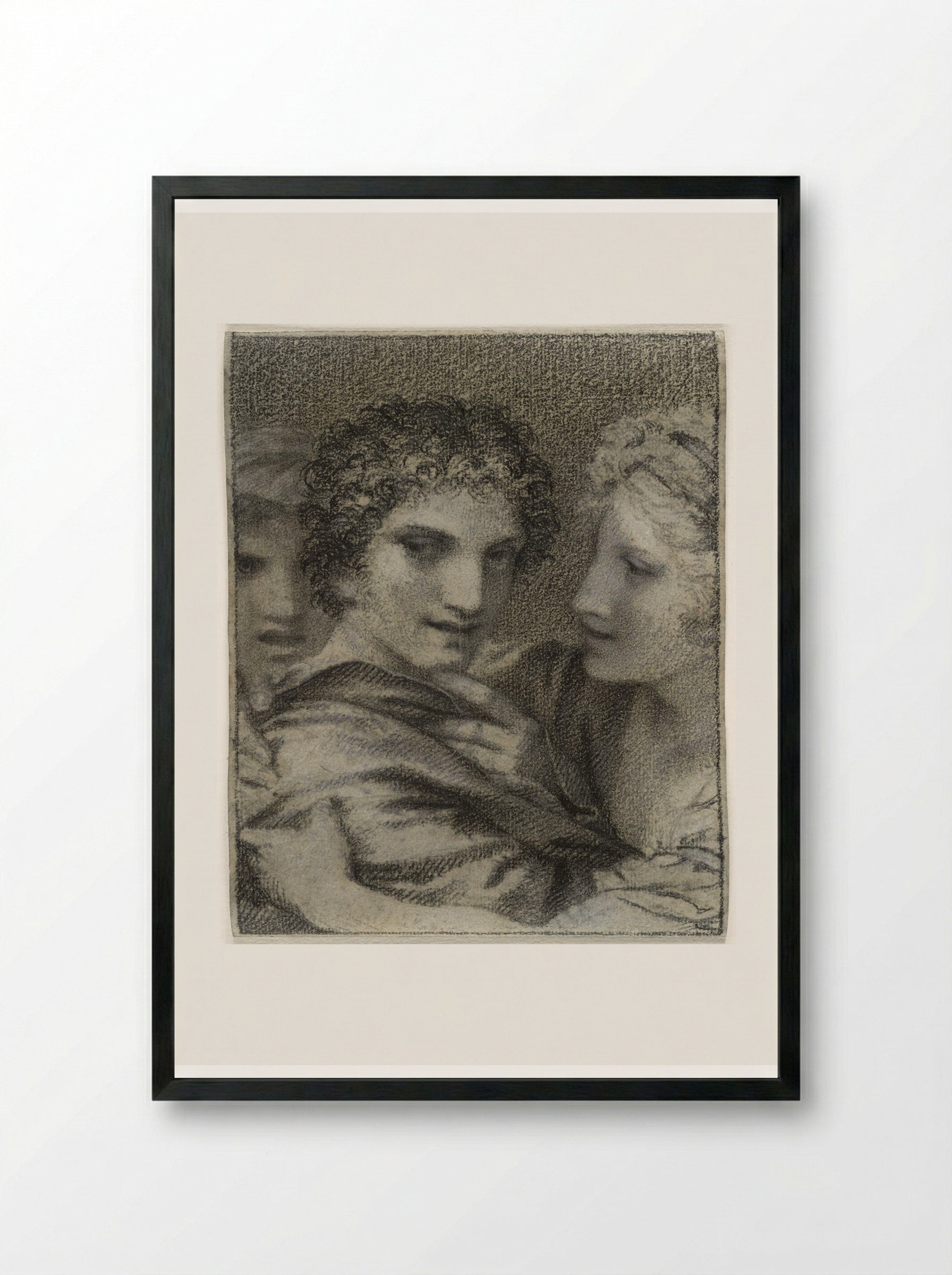 Reason Speaks and Pleasure Carries One Away - Pierre-Paul Prud'hon - Framed Print Black