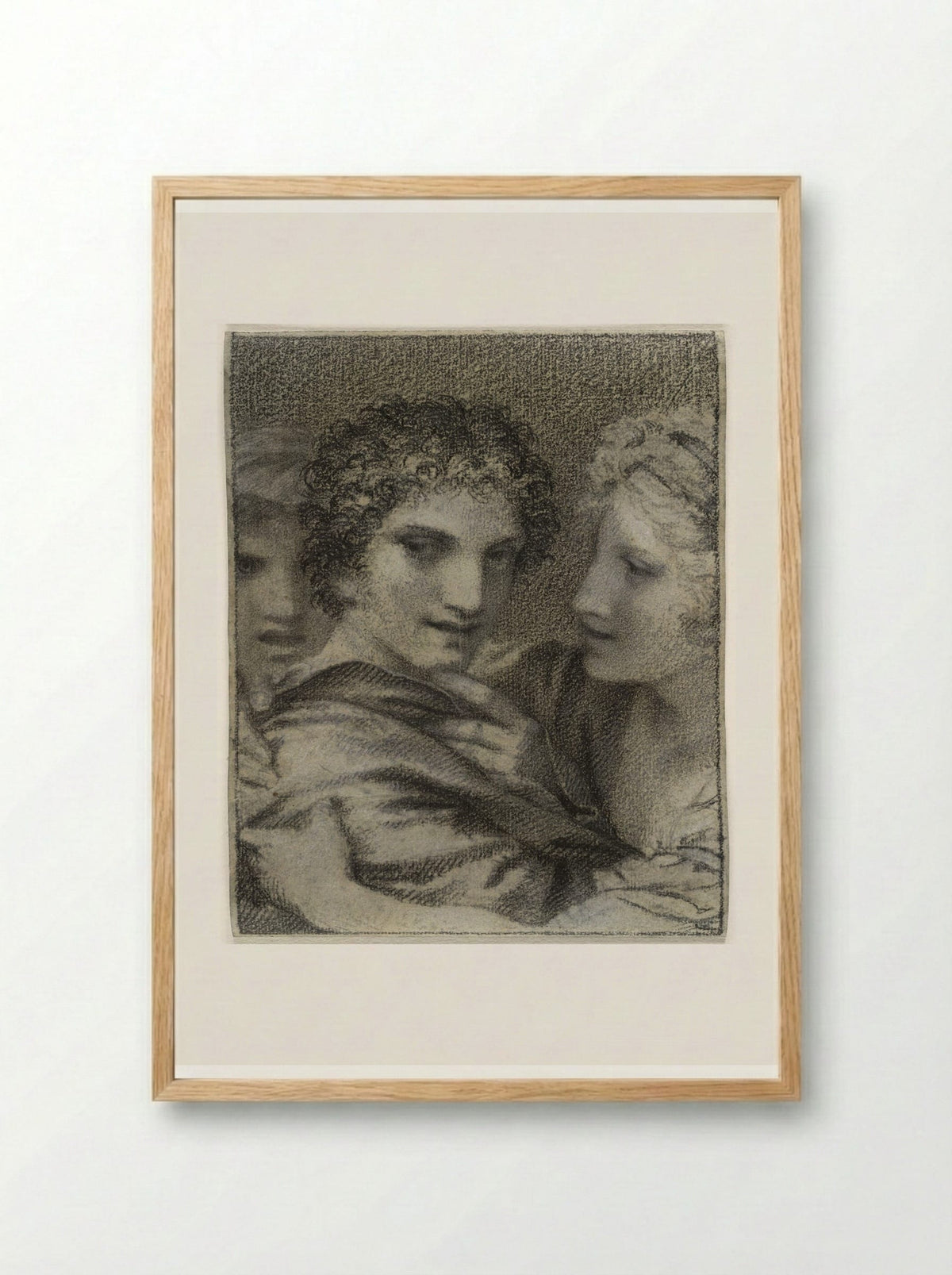 Reason Speaks and Pleasure Carries One Away - Pierre-Paul Prud'hon - Framed Print Wood