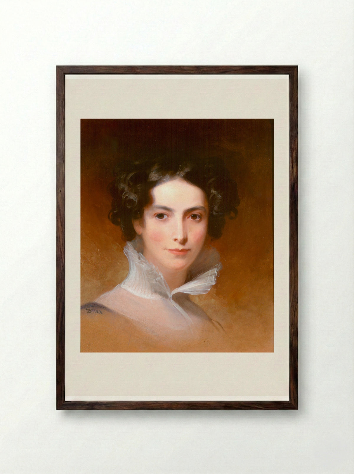Rebecca Gratz - Thomas Sully - Framed Print Dark Wood