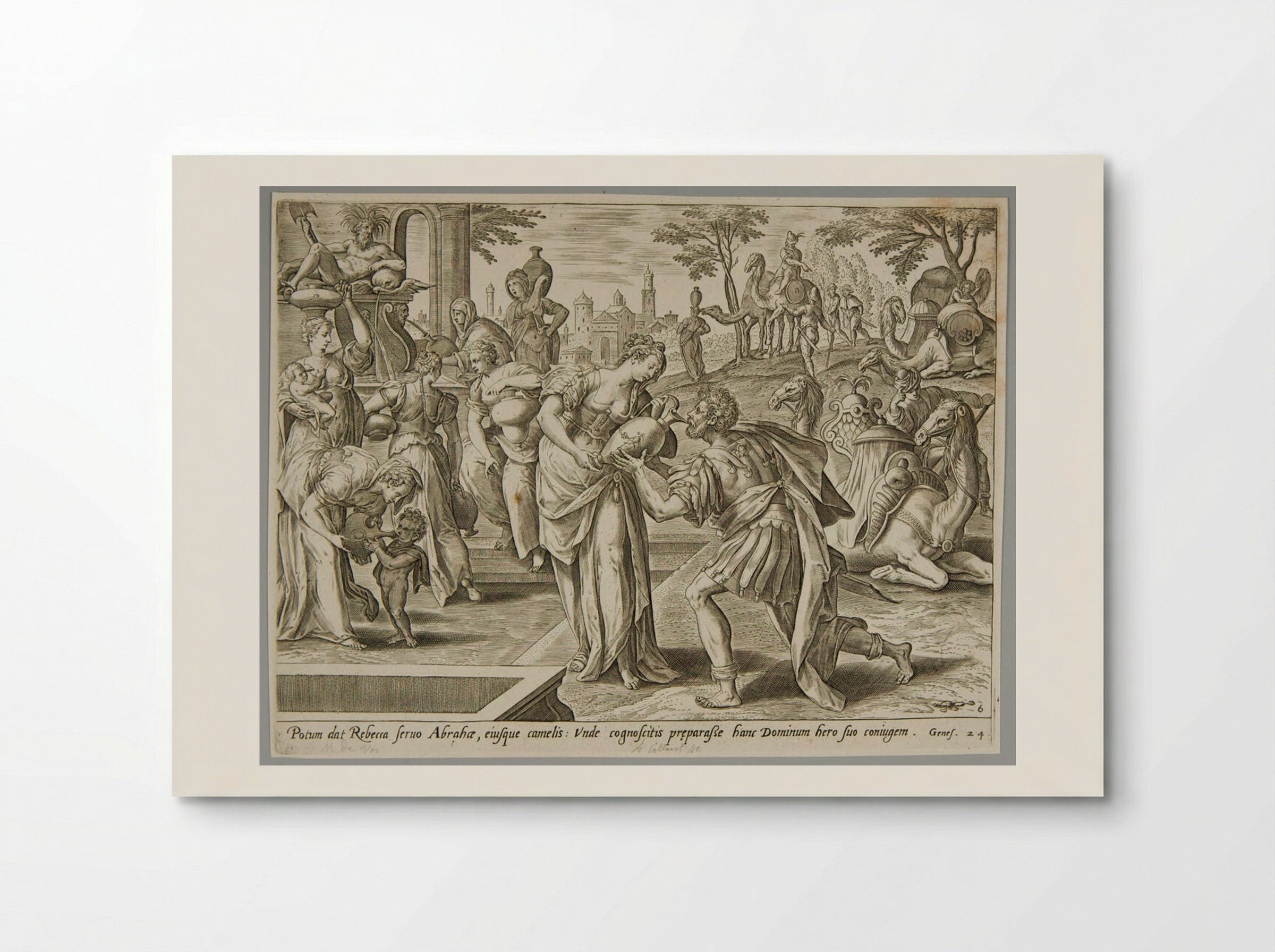 Rebecca at the Well - Adriaen Collaert - Poster
