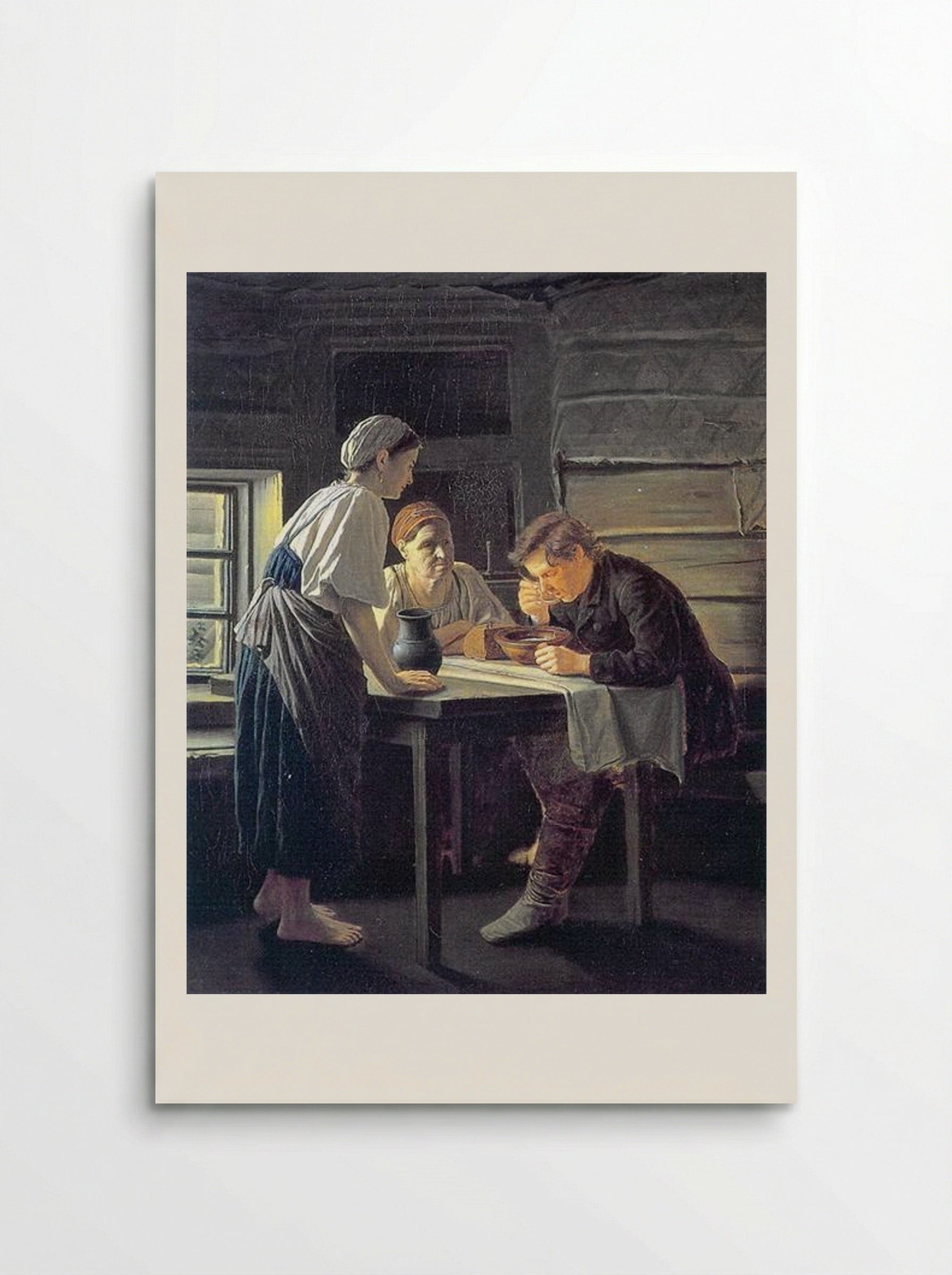 Receiving a Wanderer - Vasily Perov - Poster
