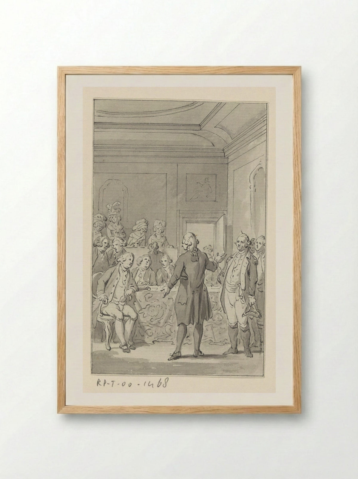 Reception of the First Dutch Envoy in the American Senate, 1783 - Jacobus Buys - Framed Print Wood