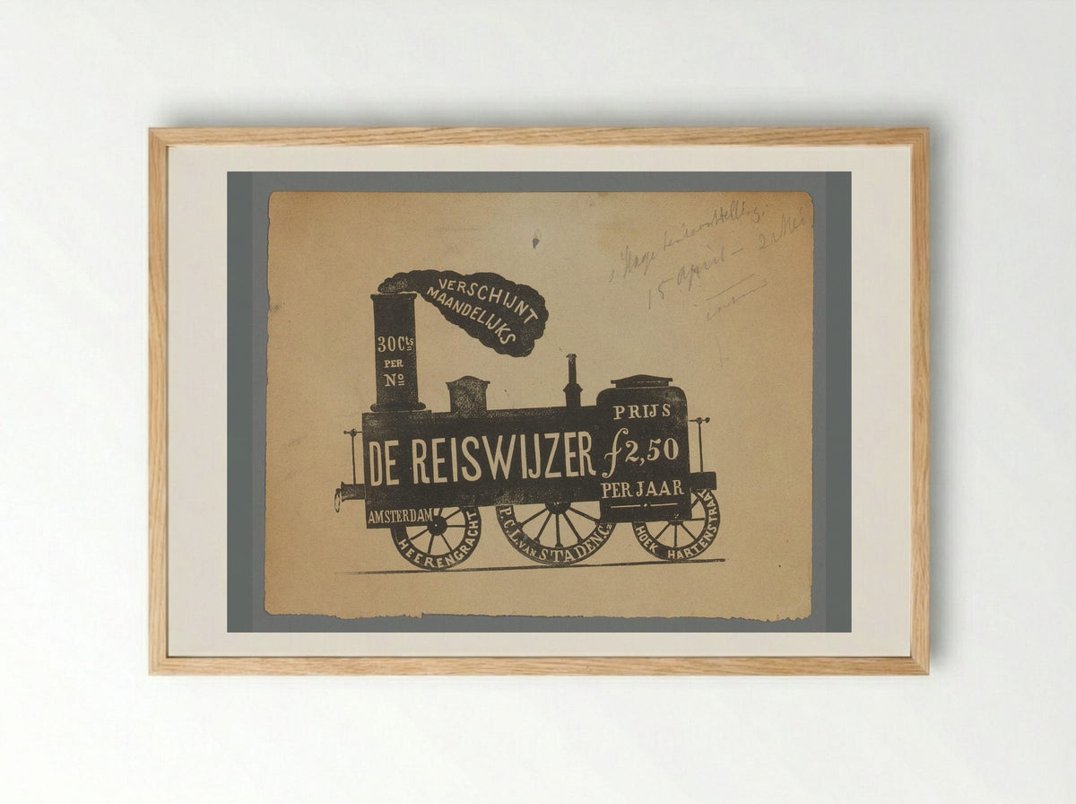 Reclame voor het tijdschrift De Reiswijzer - Isaac Weissenbruch - Framed Print Wood