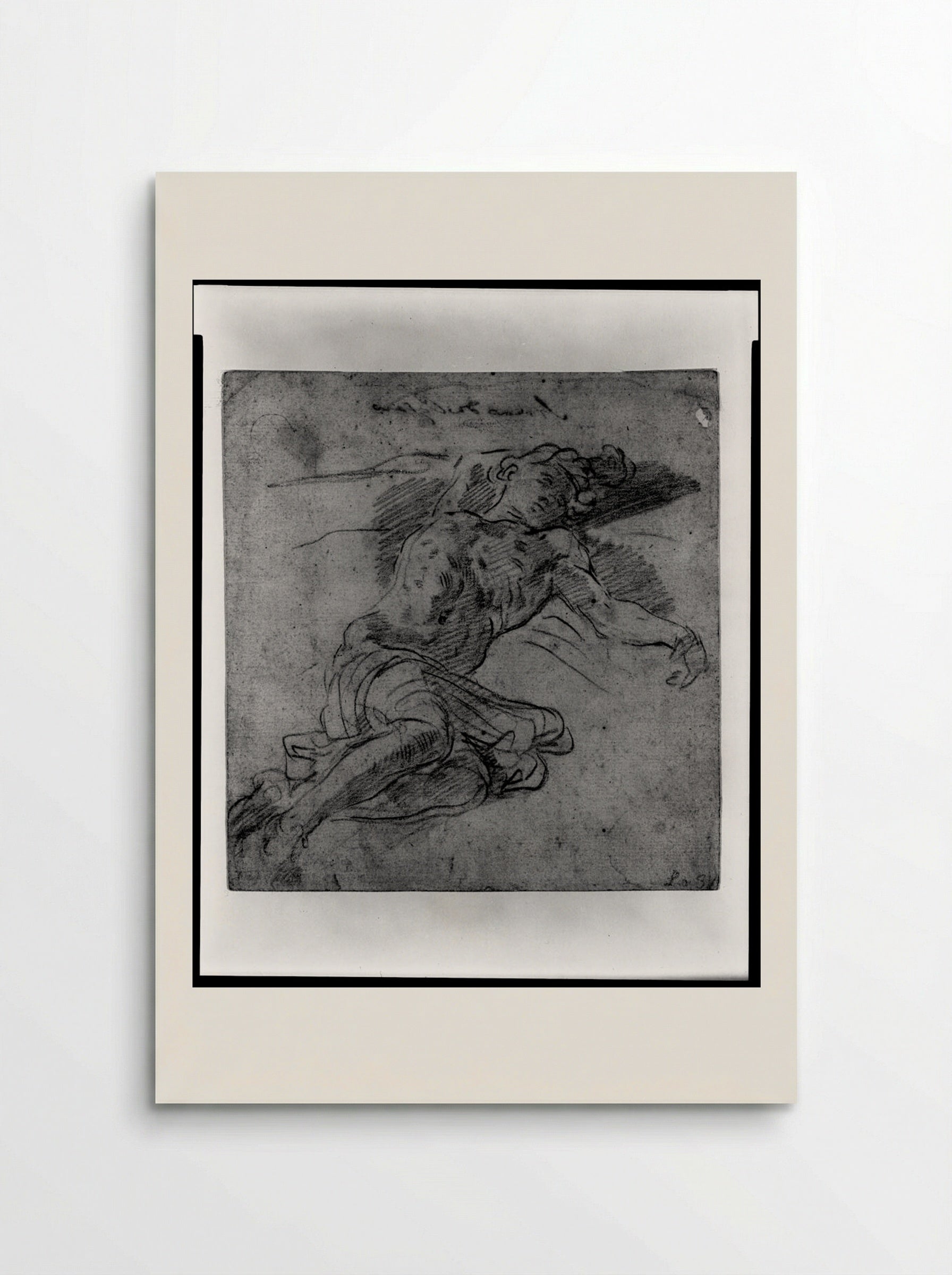 Reclining Male Nude - Simone Cantarini - Poster