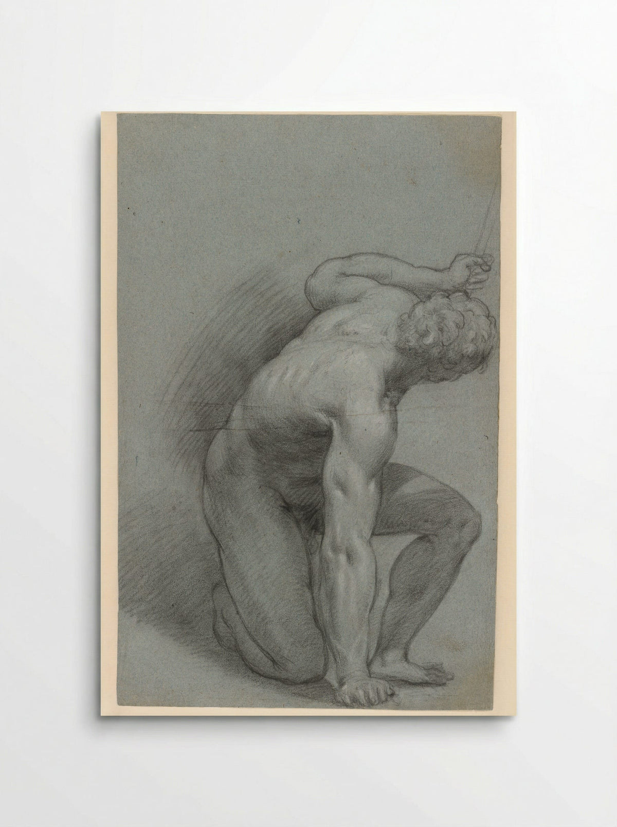 Reclining Male Nude - Agostino Carracci - Poster