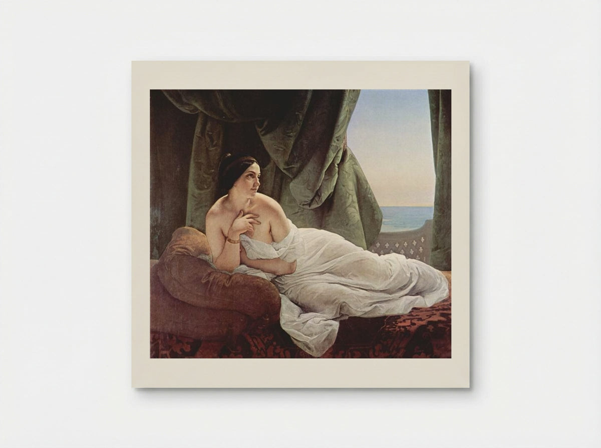 Reclining Odalisque - Francesco Hayez - Poster