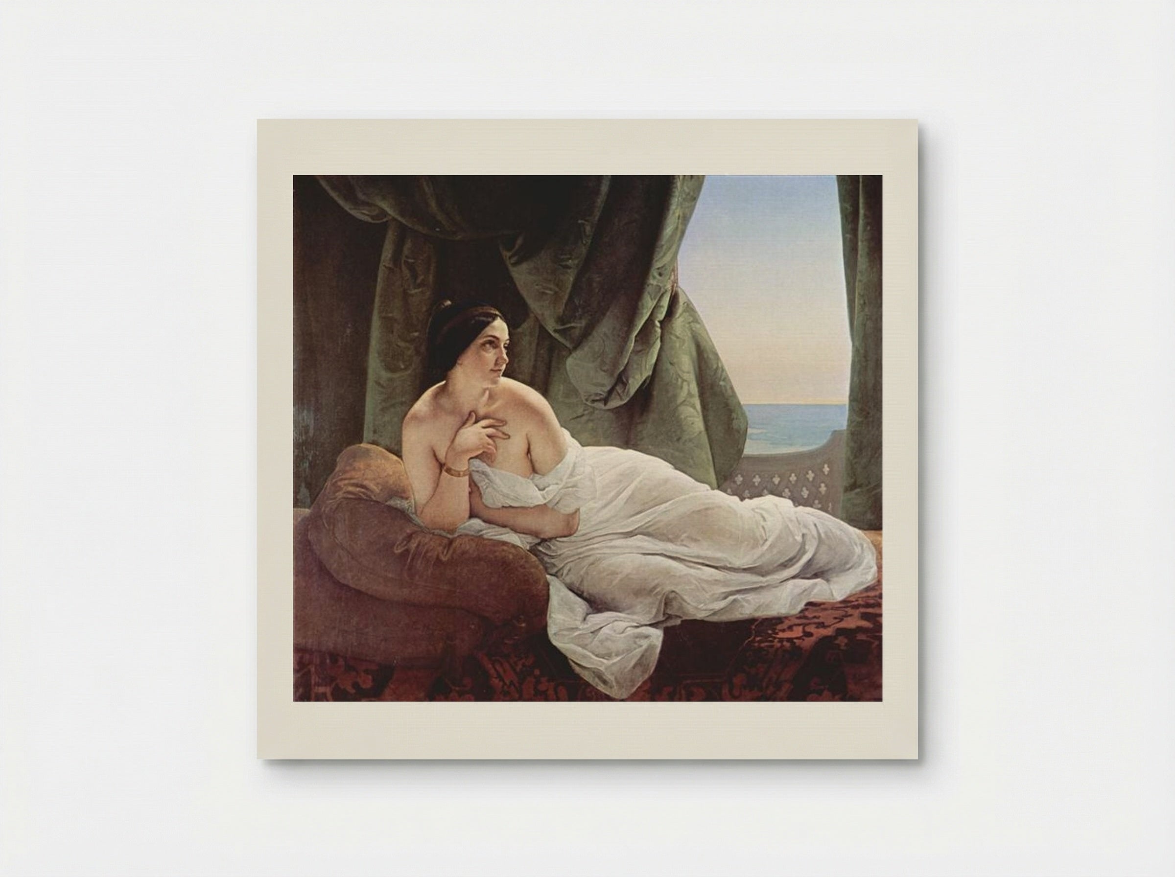 Reclining Odalisque - Francesco Hayez - Poster