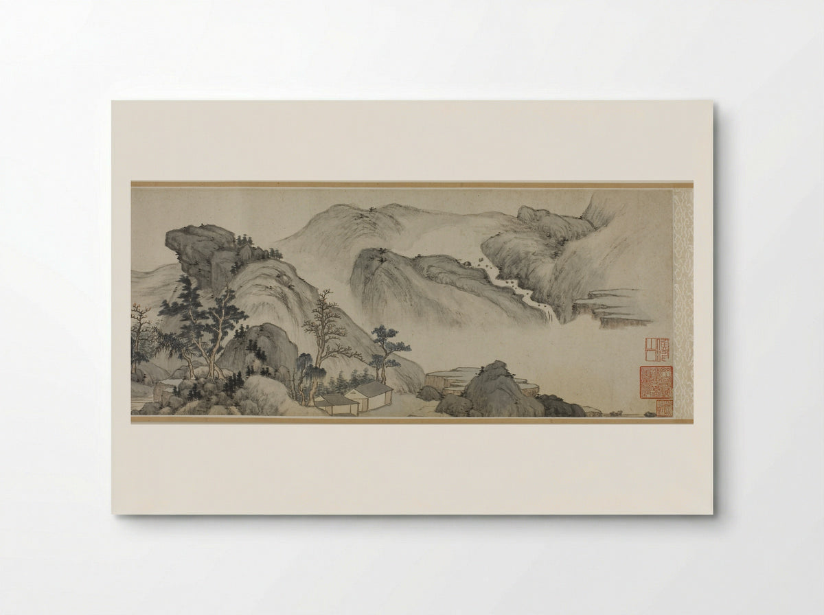 Recluse Dwellings in the Autumn Mountains - Mi Wanzhong - Poster