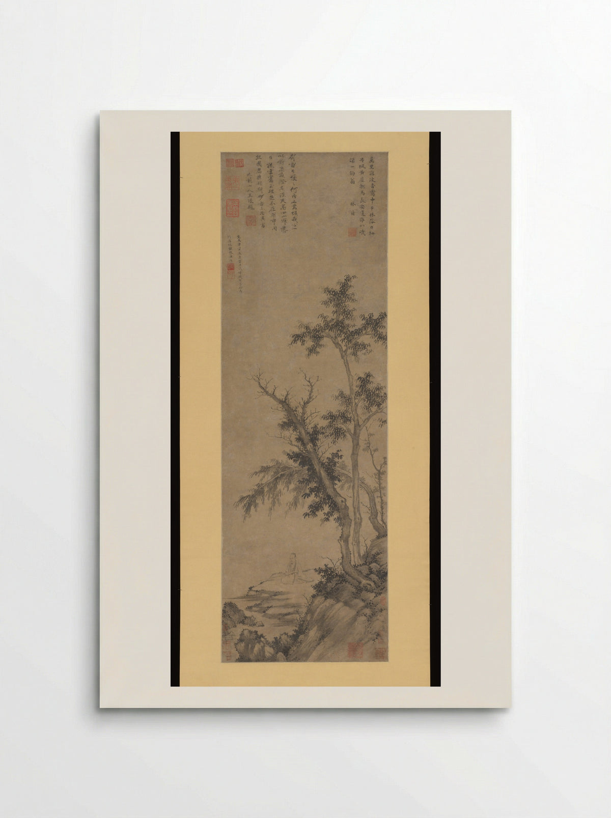Recluse Fishing by Autumn Trees - Sheng Mao - Poster