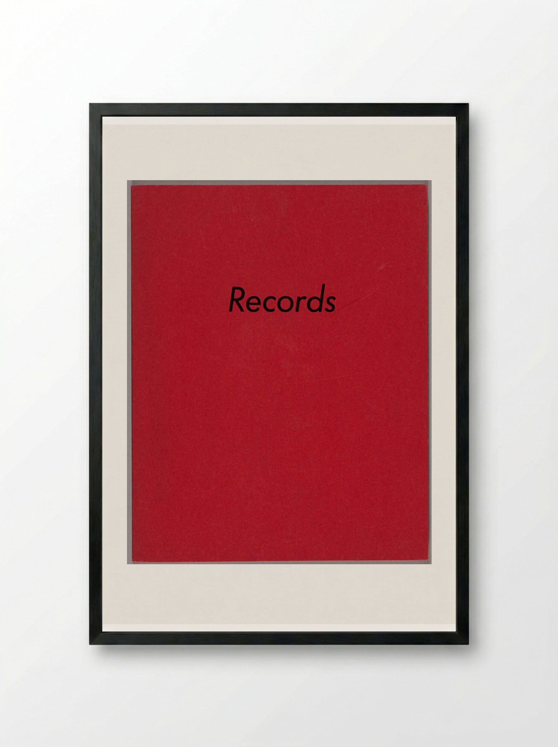 Records - Edward Ruscha - Framed Print Black