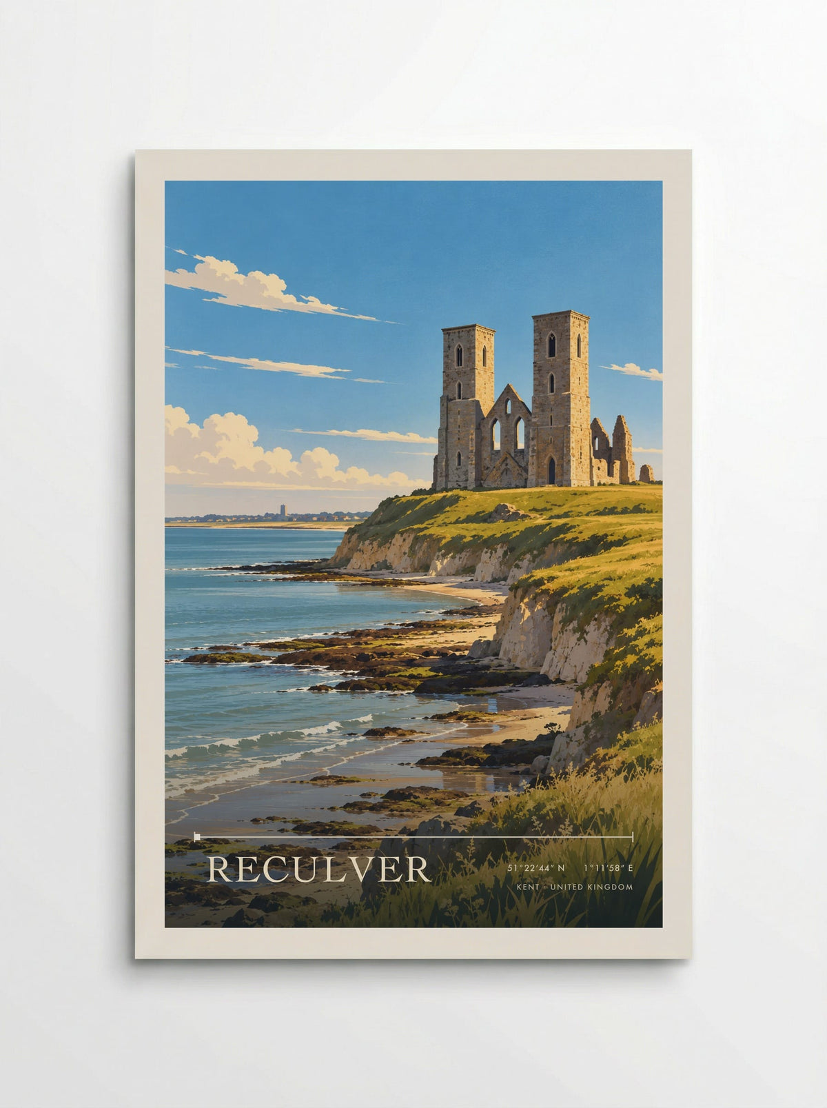 Reculver, Kent | Travel Poster - Poster