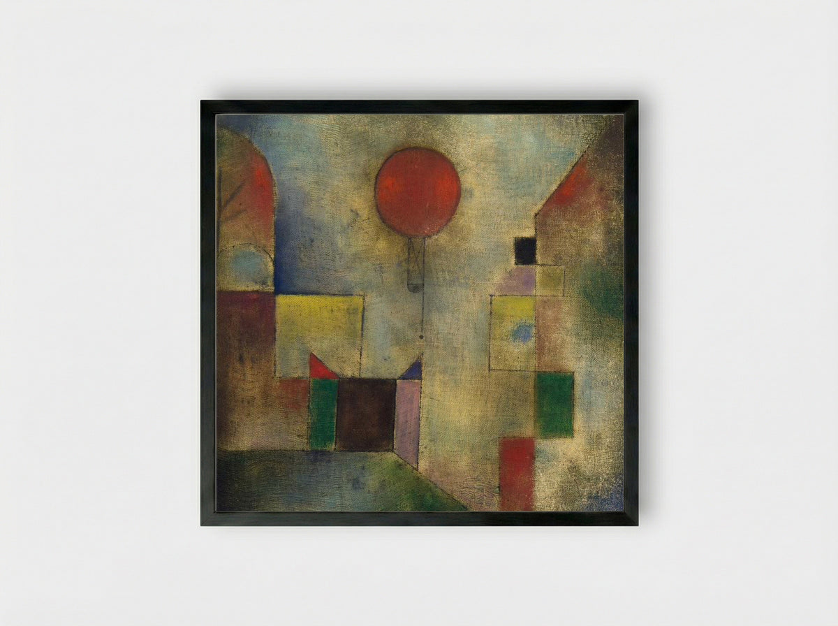 Red Balloon - Paul Klee - Framed Print Black