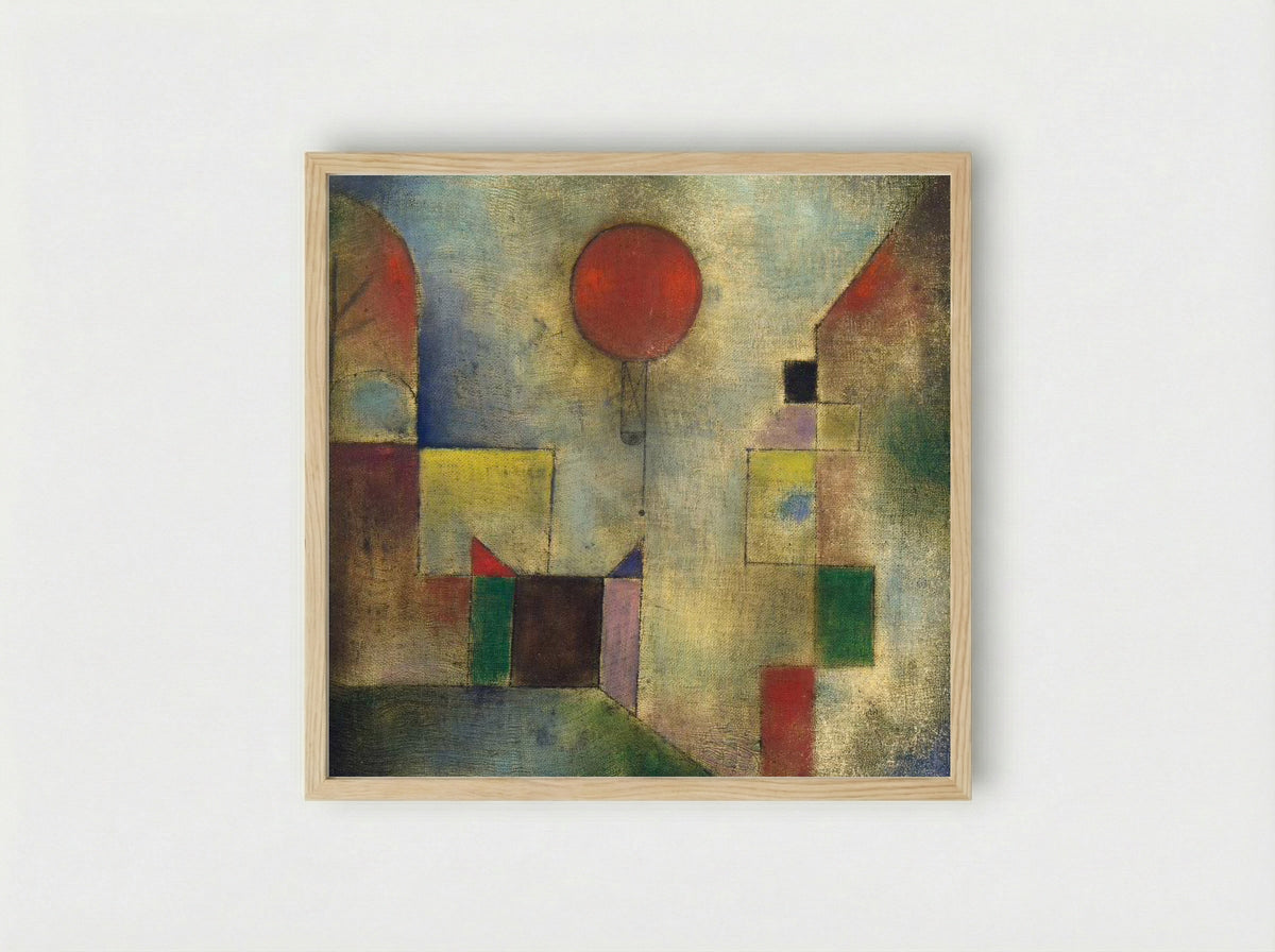 Red Balloon - Paul Klee - Framed Print Wood