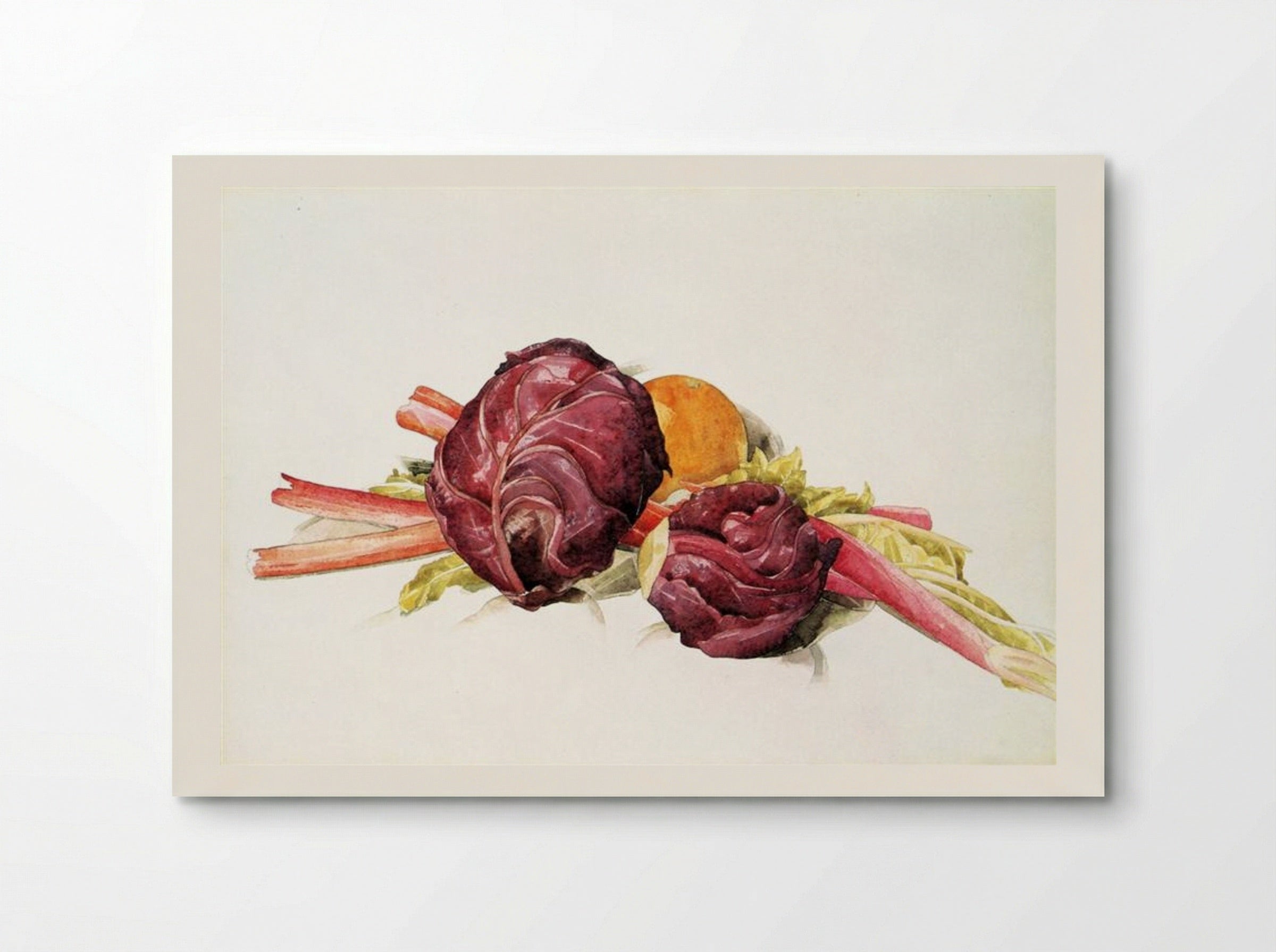 Red Cabbages, Rhubarb and Orange - Charles Demuth - Poster