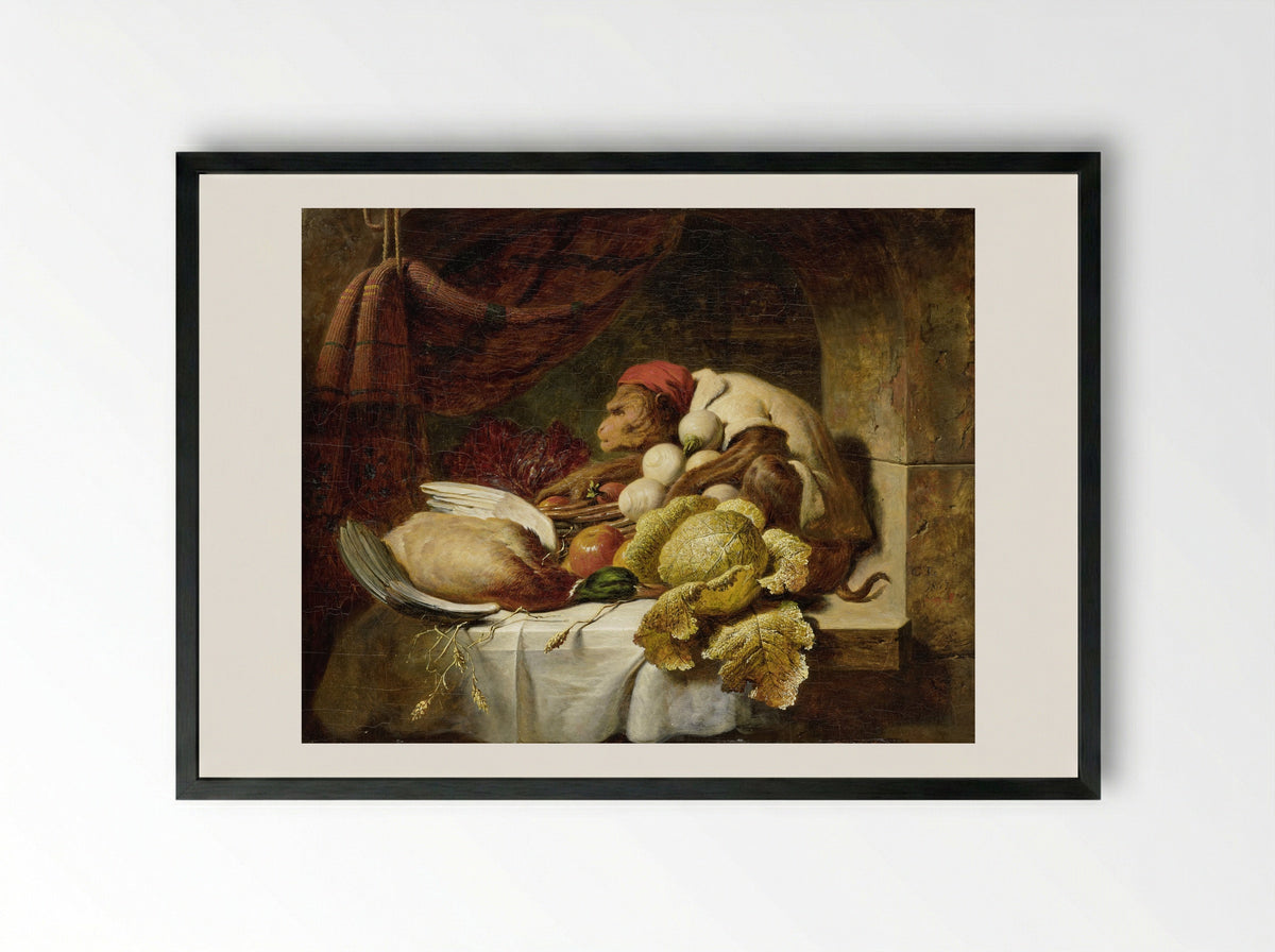 Red Cap - George Lance - Framed Print Black