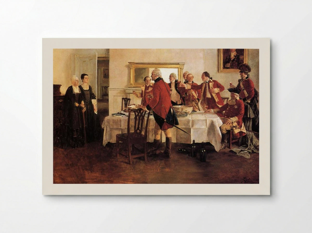 Red Coat Soldiers Toasting the Ladies of the House - Howard Pyle - Poster
