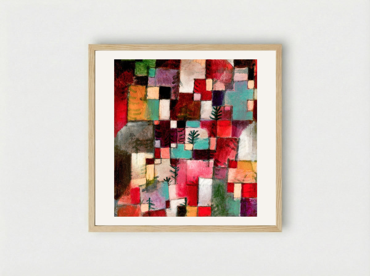 Red, Green and Violet-Yellow Rhythms - Paul Klee - Framed Print Wood