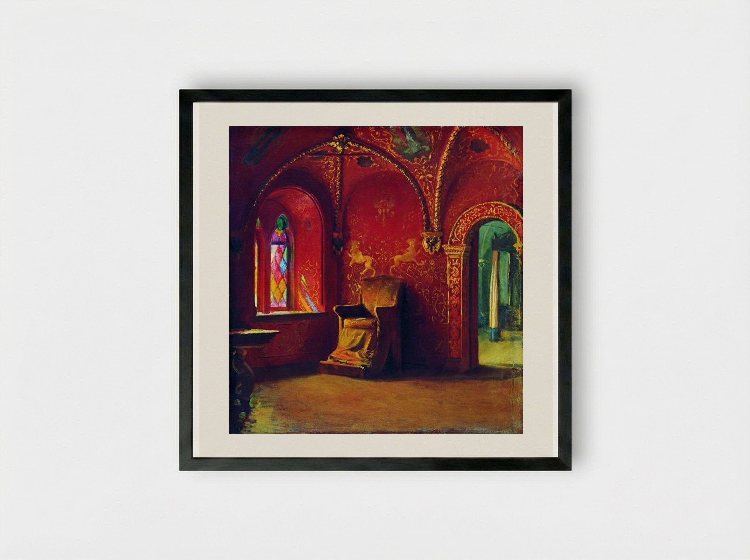 Red House - Andrei Ryabushkin - Framed Print Black