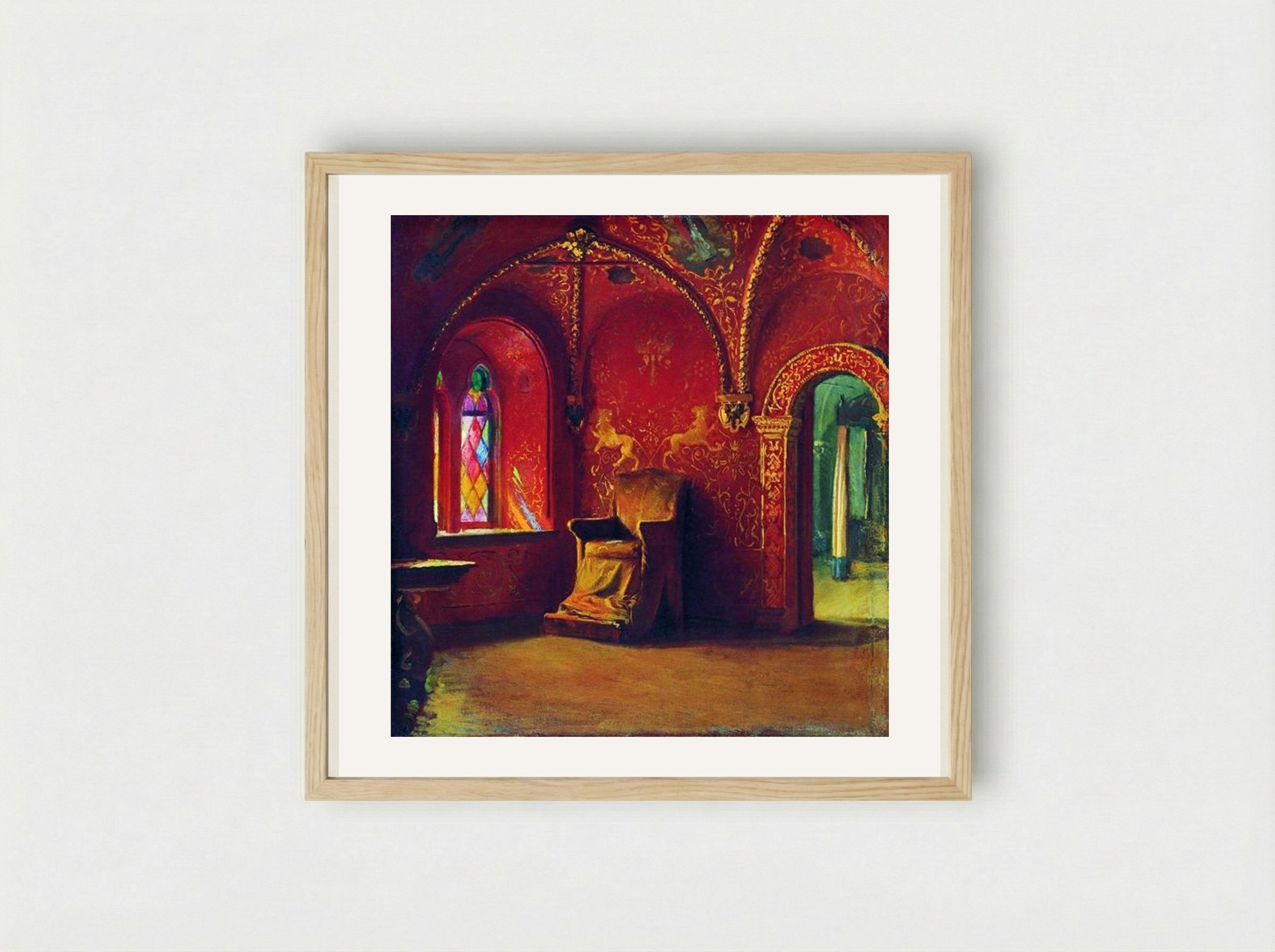 Red House - Andrei Ryabushkin - Framed Print Wood