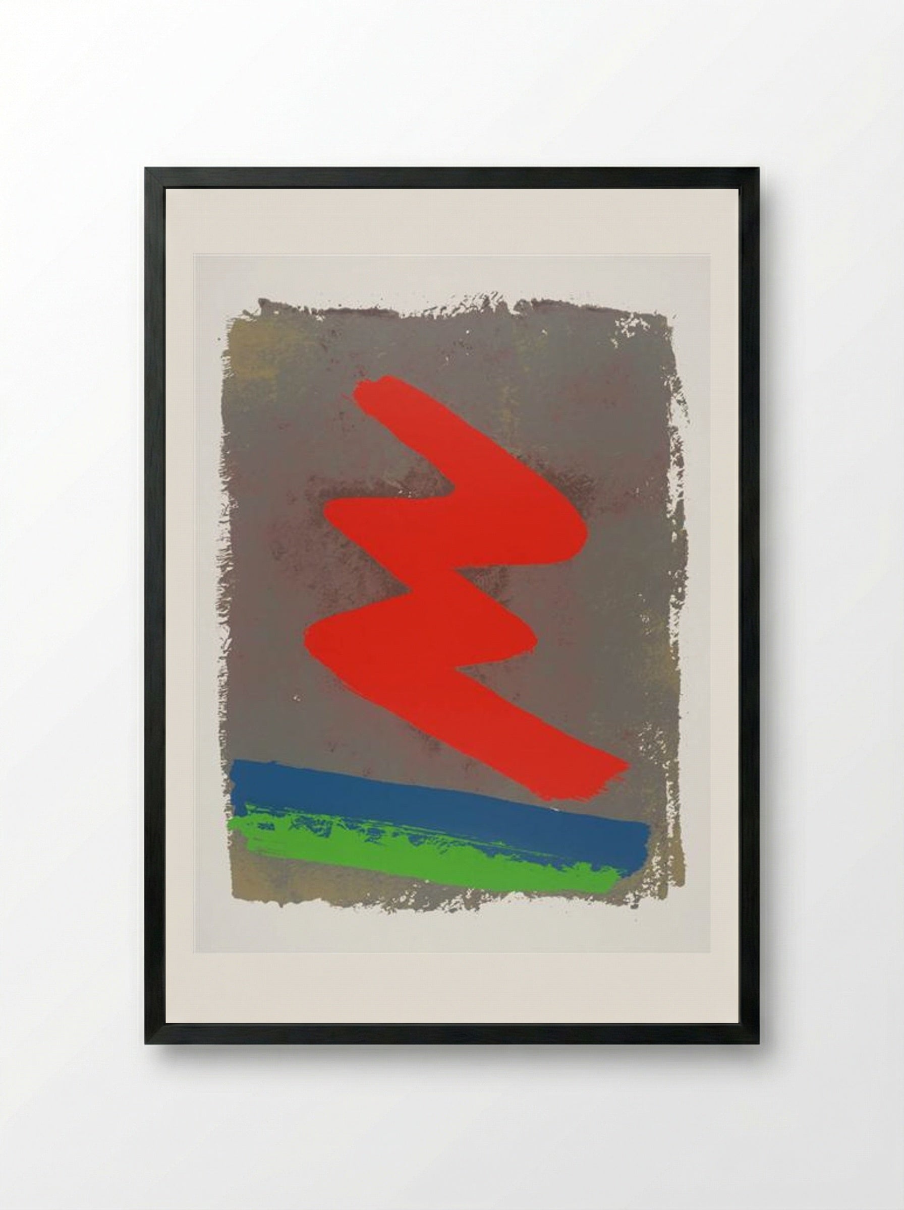 Red M - Jack Bush - Framed Print Black