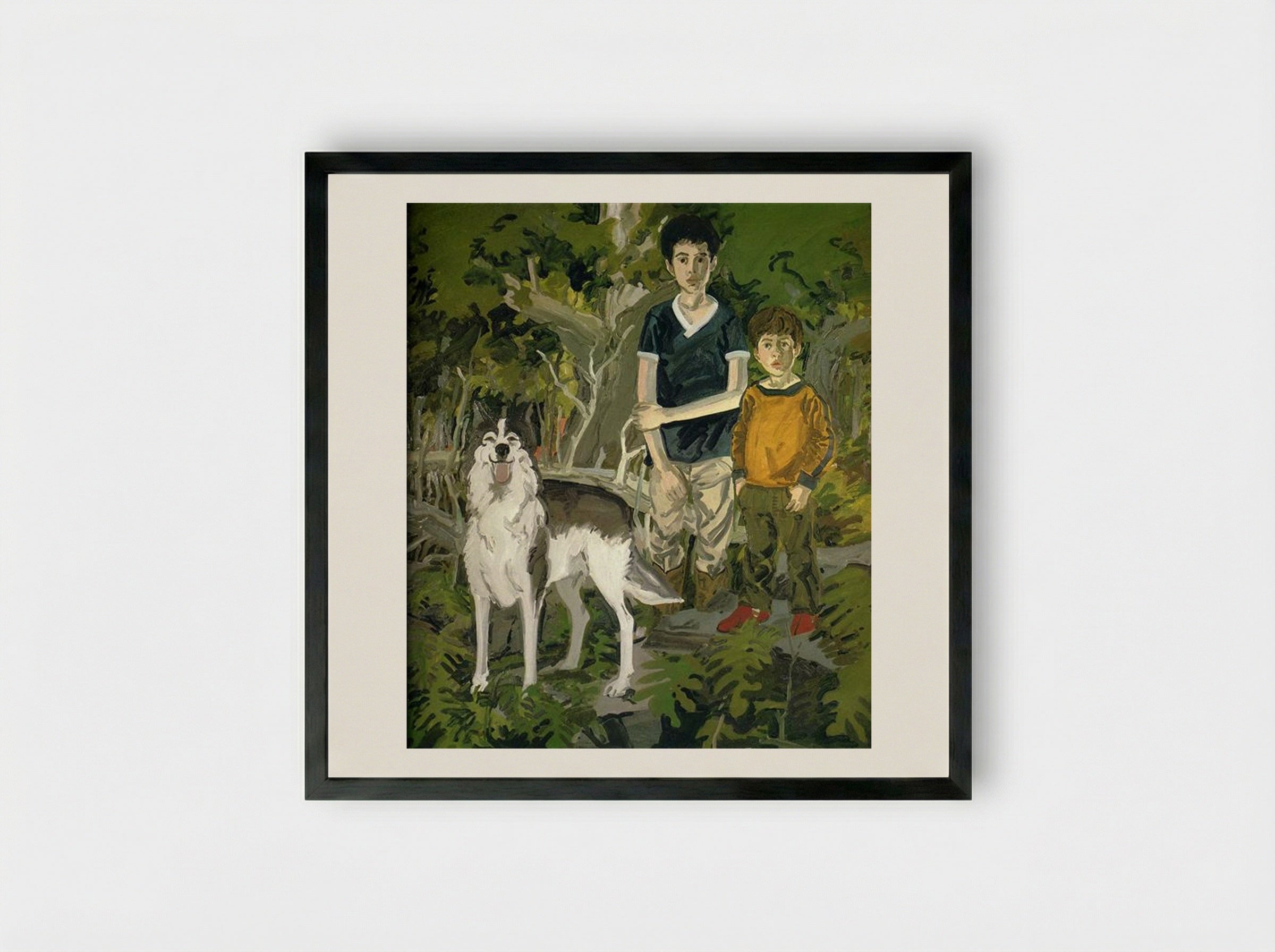 Red Slips - Neil Welliver - Framed Print Black