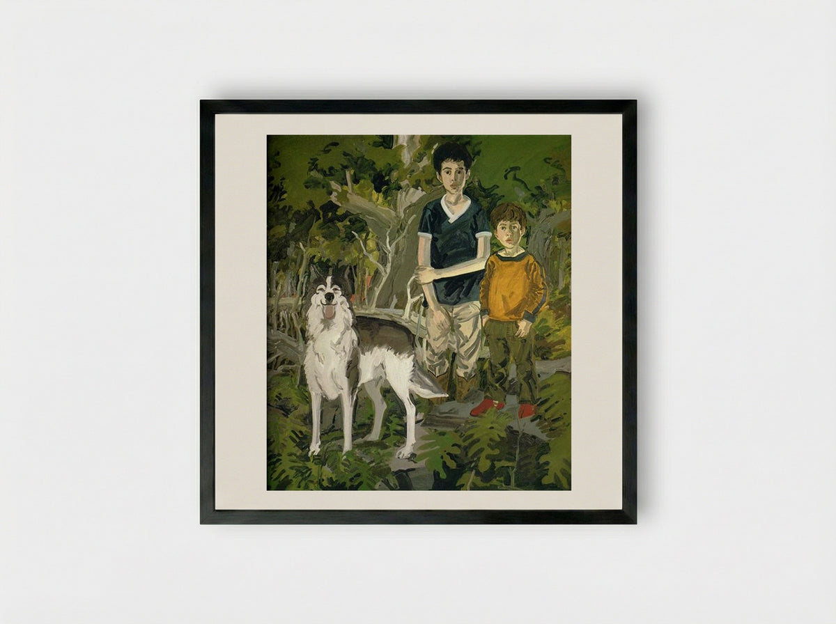 Red Slips - Neil Welliver - Framed Print Black