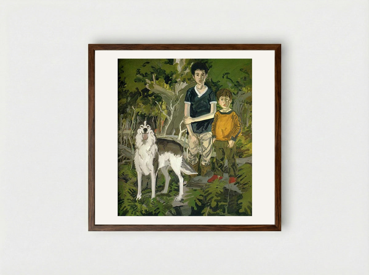 Red Slips - Neil Welliver - Framed Print Dark Wood