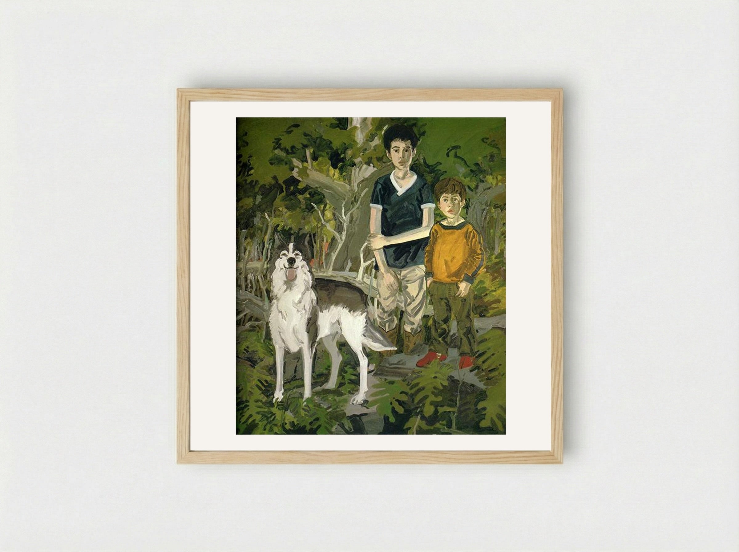 Red Slips - Neil Welliver - Framed Print Wood