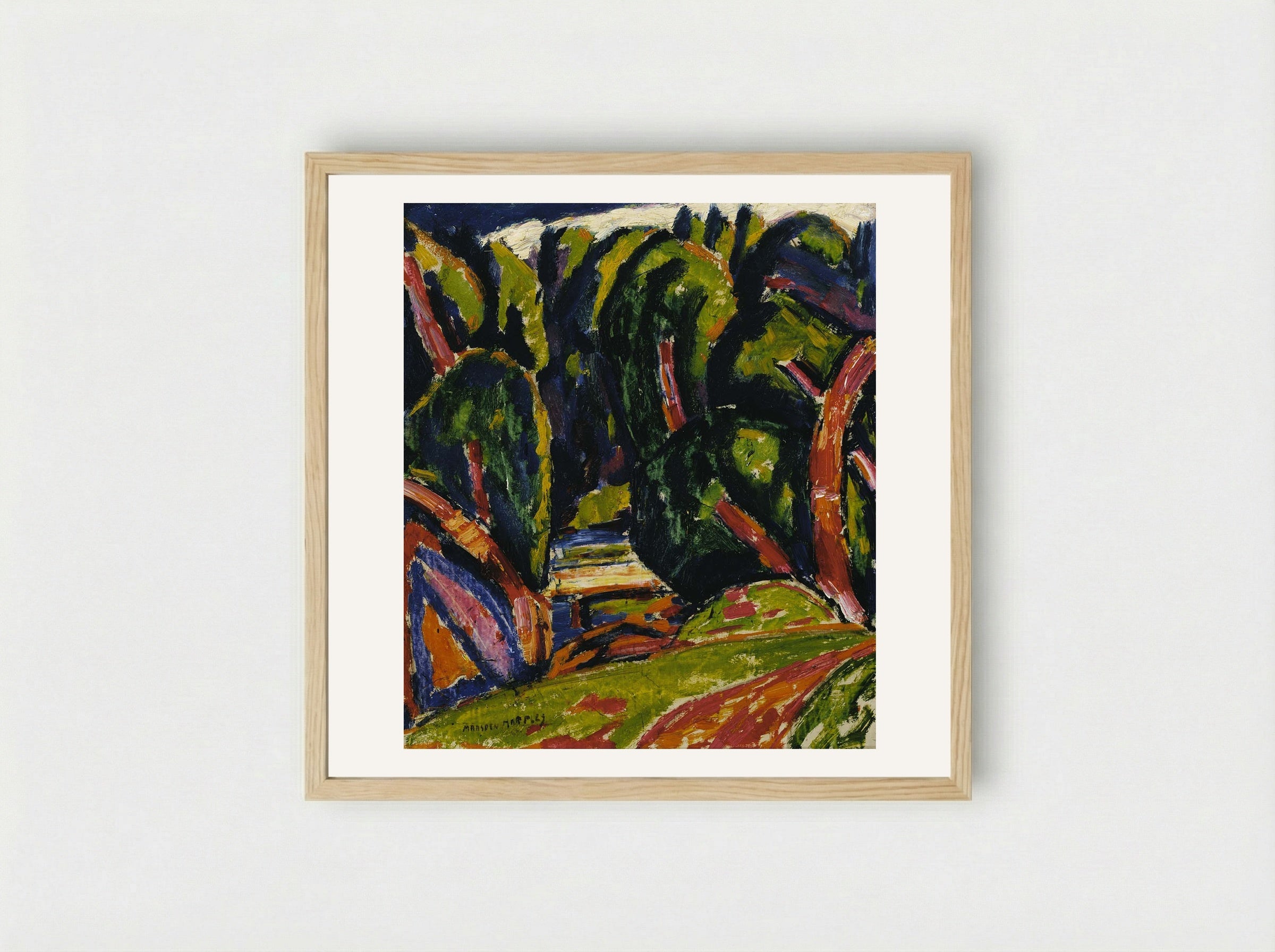 Red Tree - Marsden Hartley - Framed Print Wood