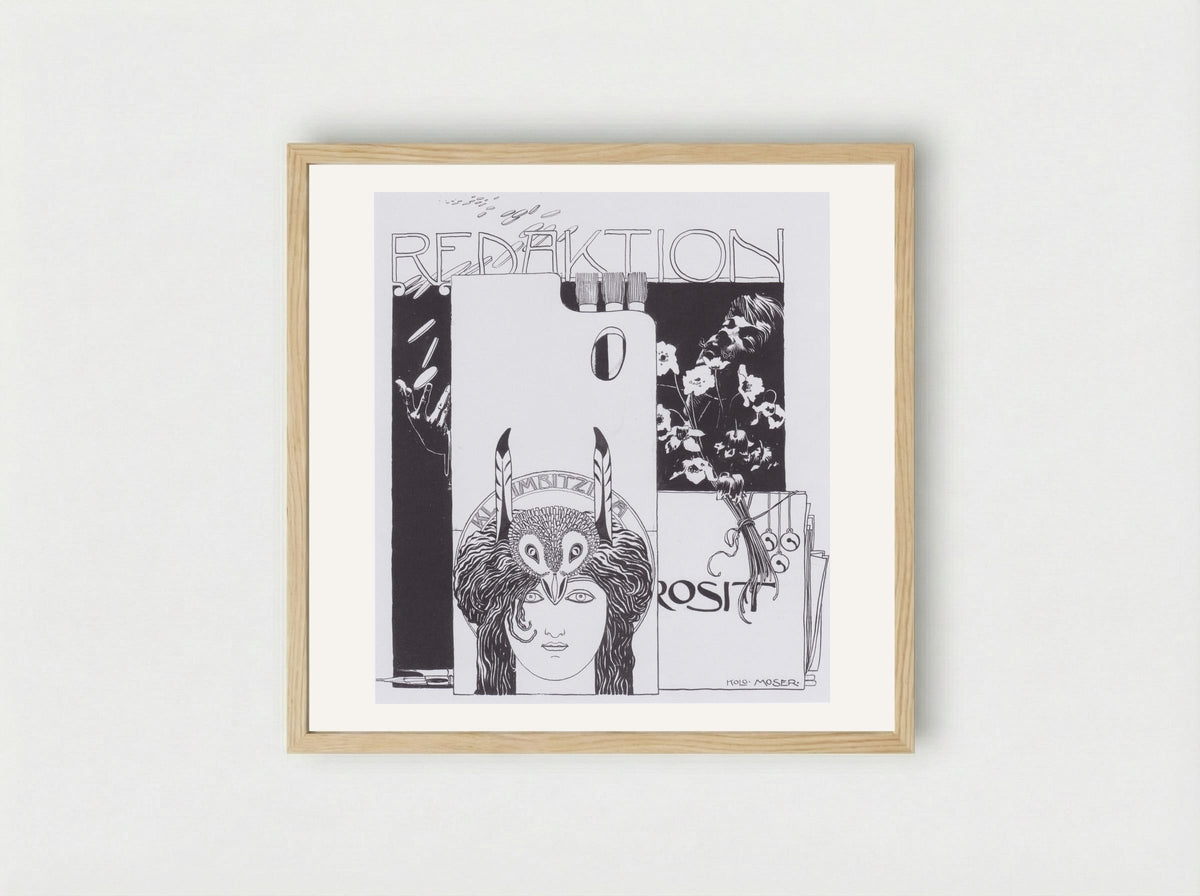 Redaktion (Editorial Office) - Koloman Moser - Framed Print Wood