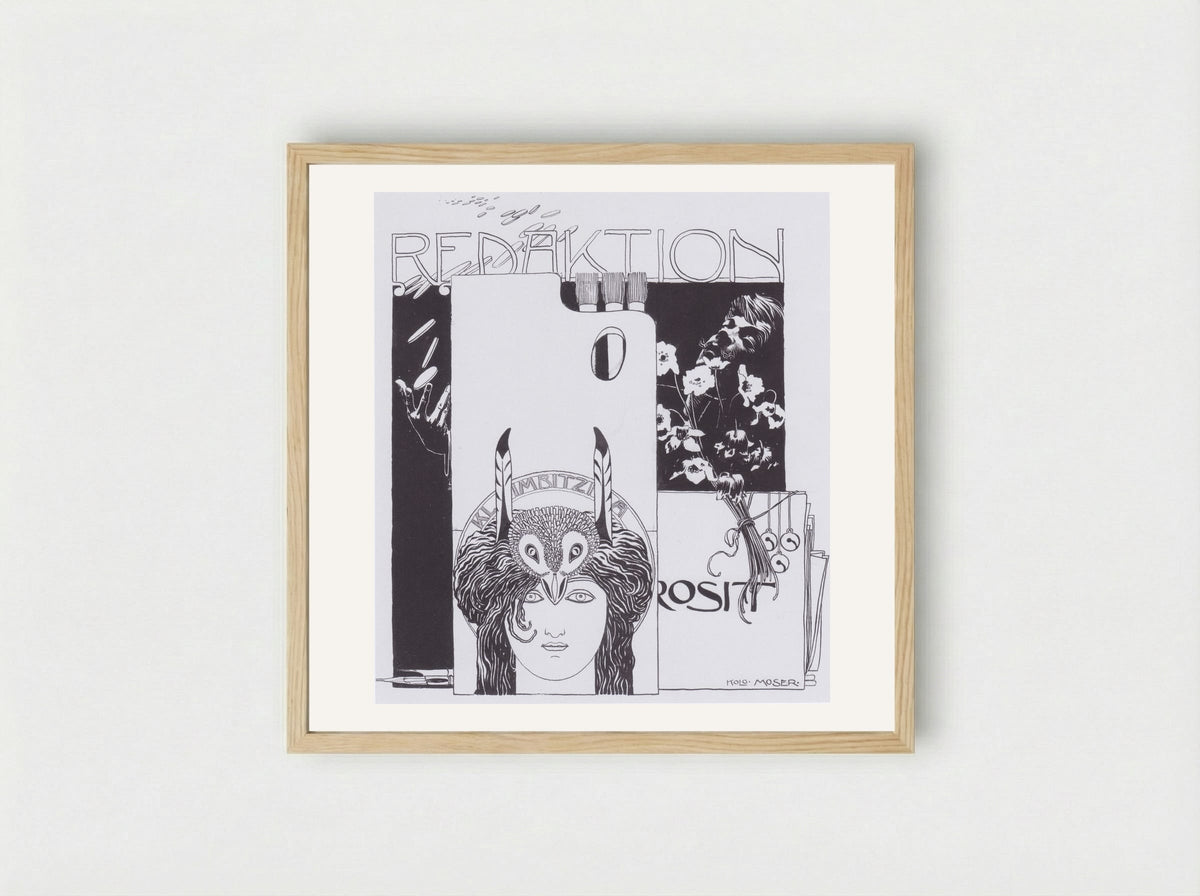 Redaktion (Editorial Office) - Koloman Moser - Framed Print Wood
