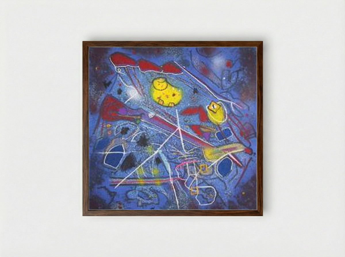 Redness of Blue - Roberto Matta - Framed Print Dark Wood