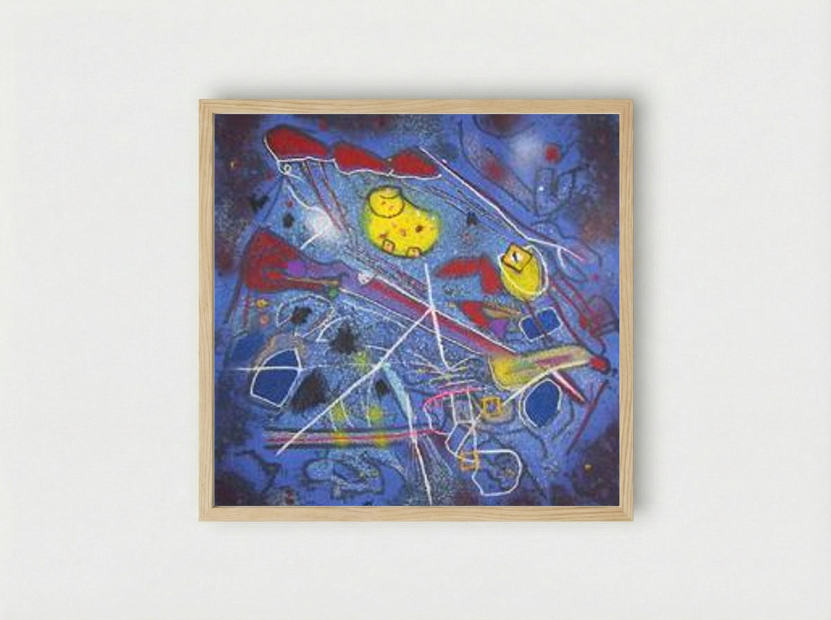 Redness of Blue - Roberto Matta - Framed Print Wood