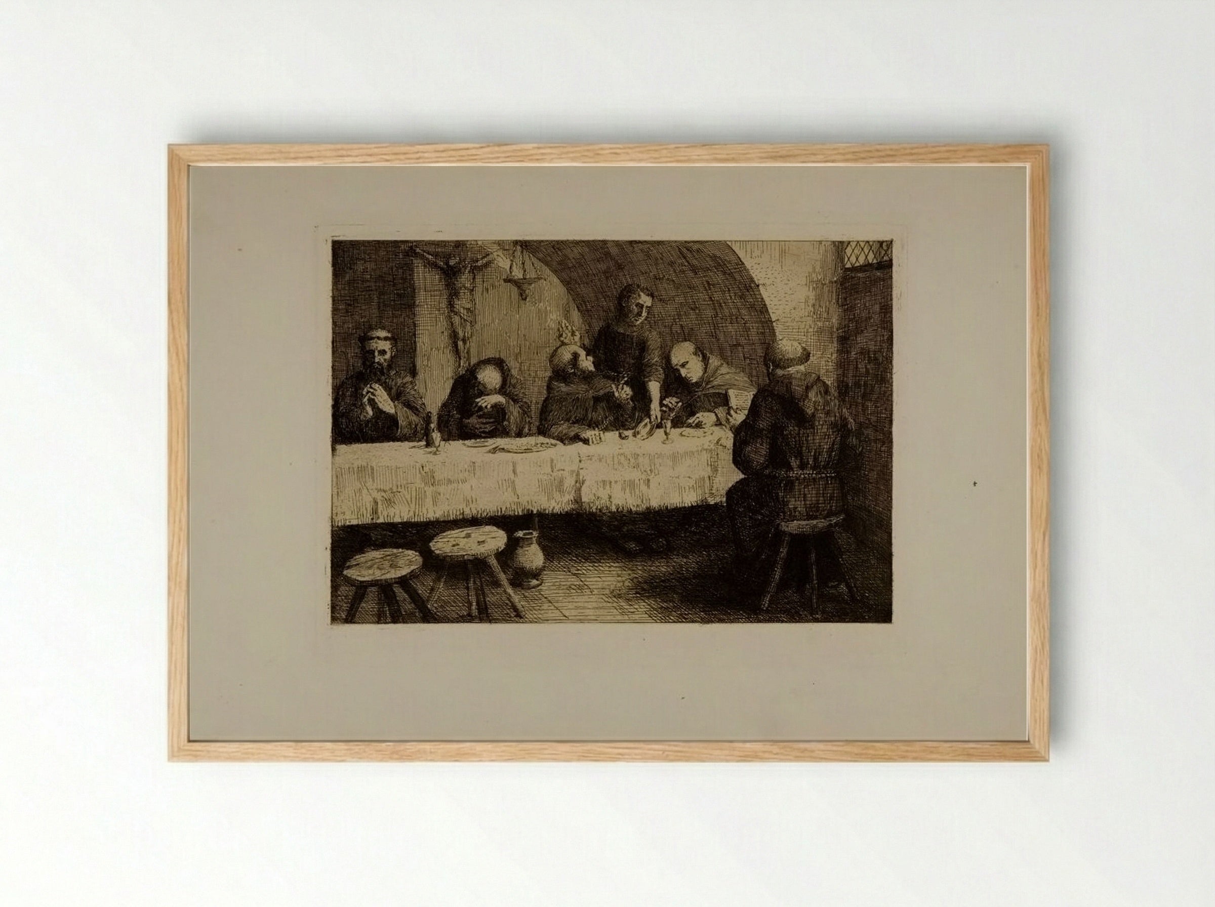 Refectory - Alphonse Legros - Framed Print Wood
