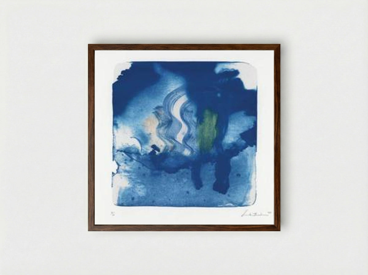Reflections V - Helen Frankenthaler - Framed Print Dark Wood