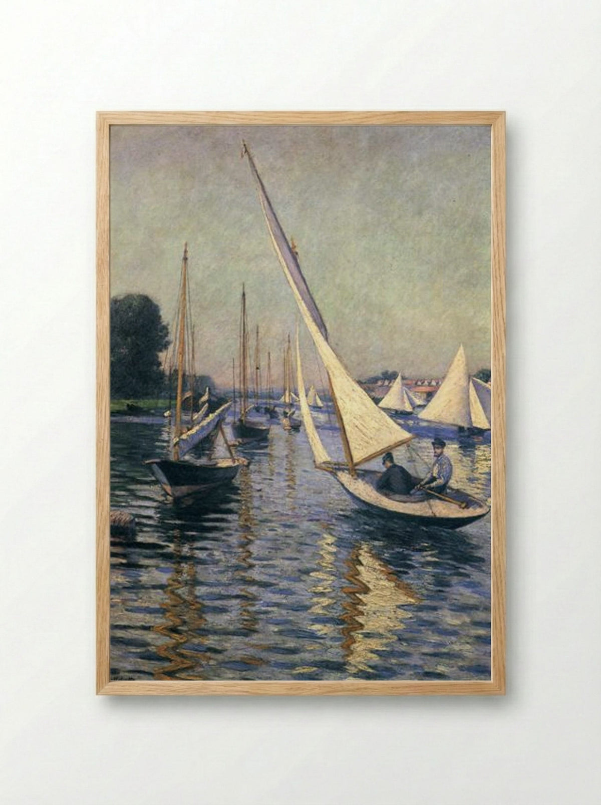 Regatta at Argenteuil - Gustave Caillebotte - Framed Print Wood