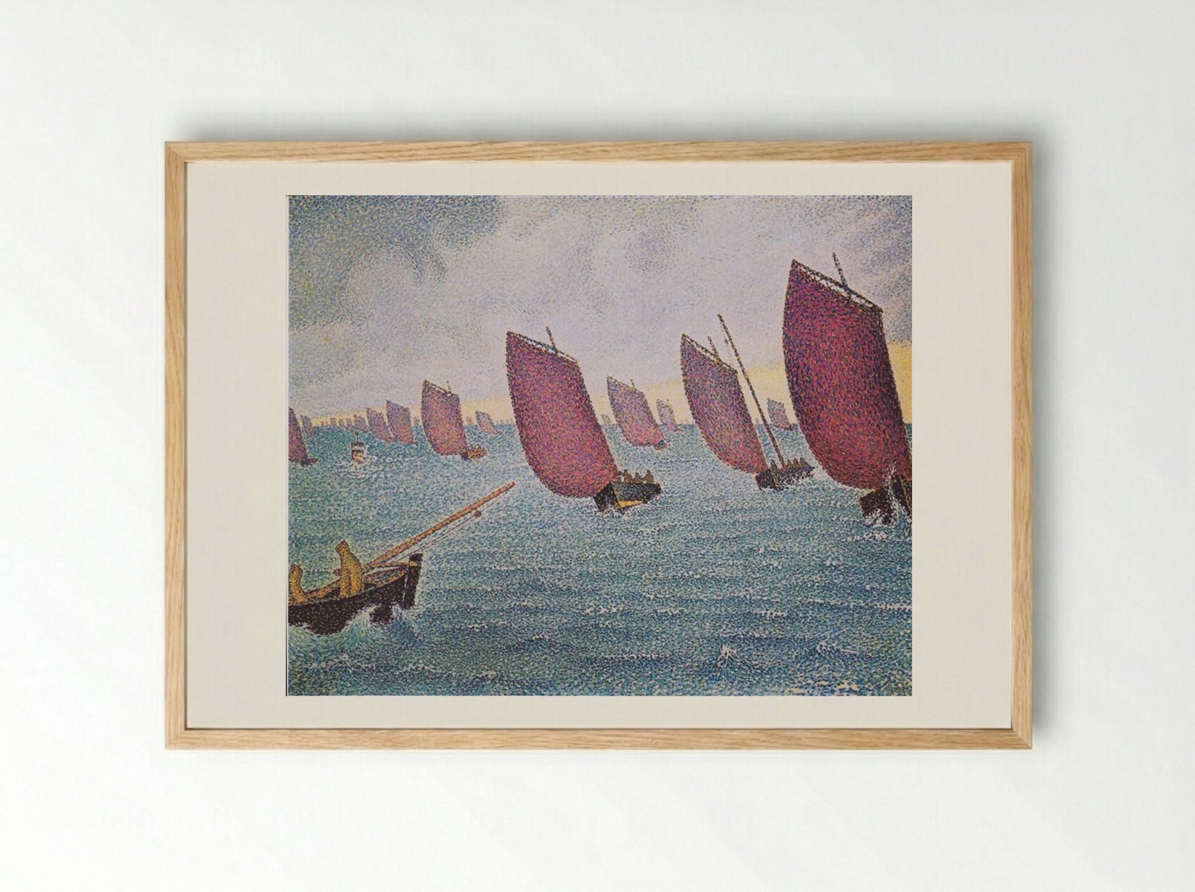 Regatta in Concarneau - Paul Signac - Framed Print Wood
