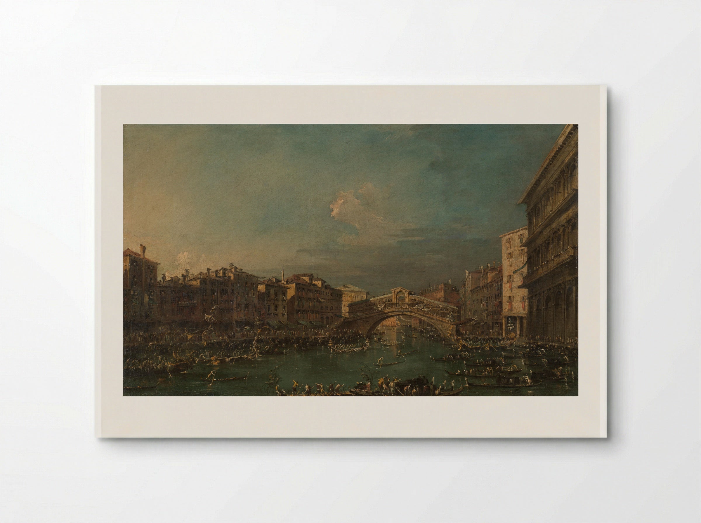 Regatta on the Grand Canal near the Rialto Bridge - Francesco Guardi - Poster
