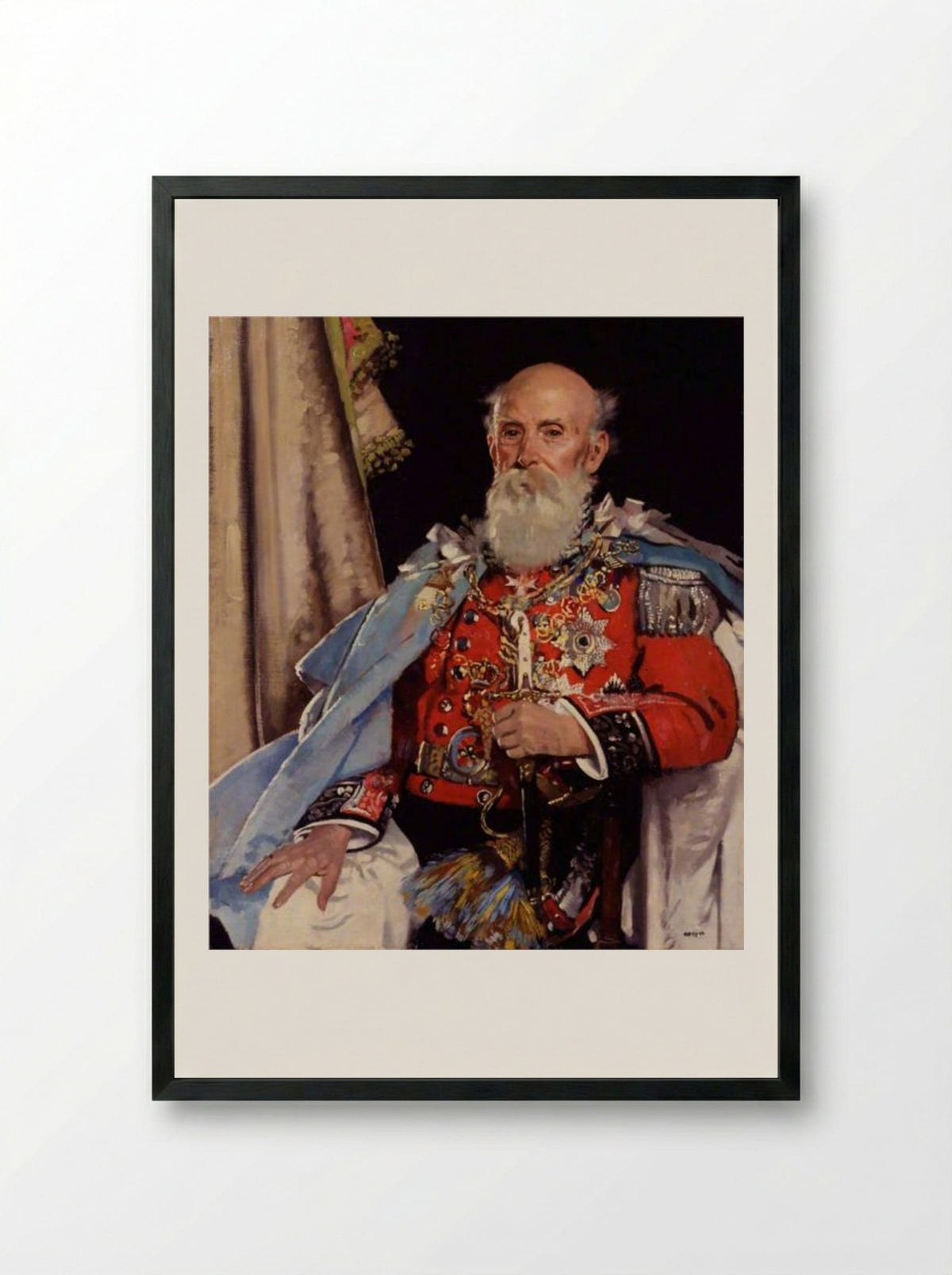 Reginald Brabazon, 12th Earl of Meath - William Orpen - Framed Print Black
