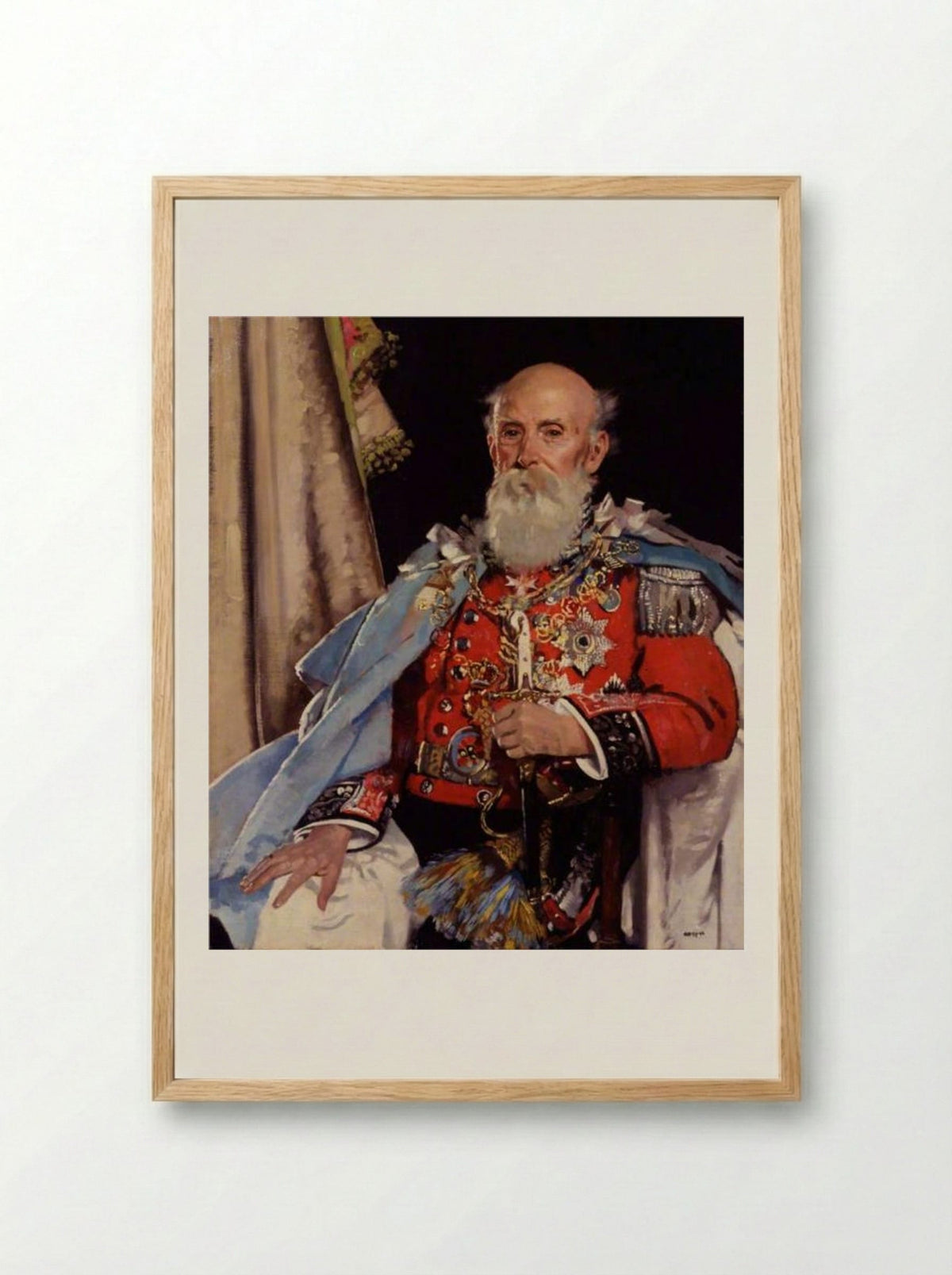 Reginald Brabazon, 12th Earl of Meath - William Orpen - Framed Print Wood