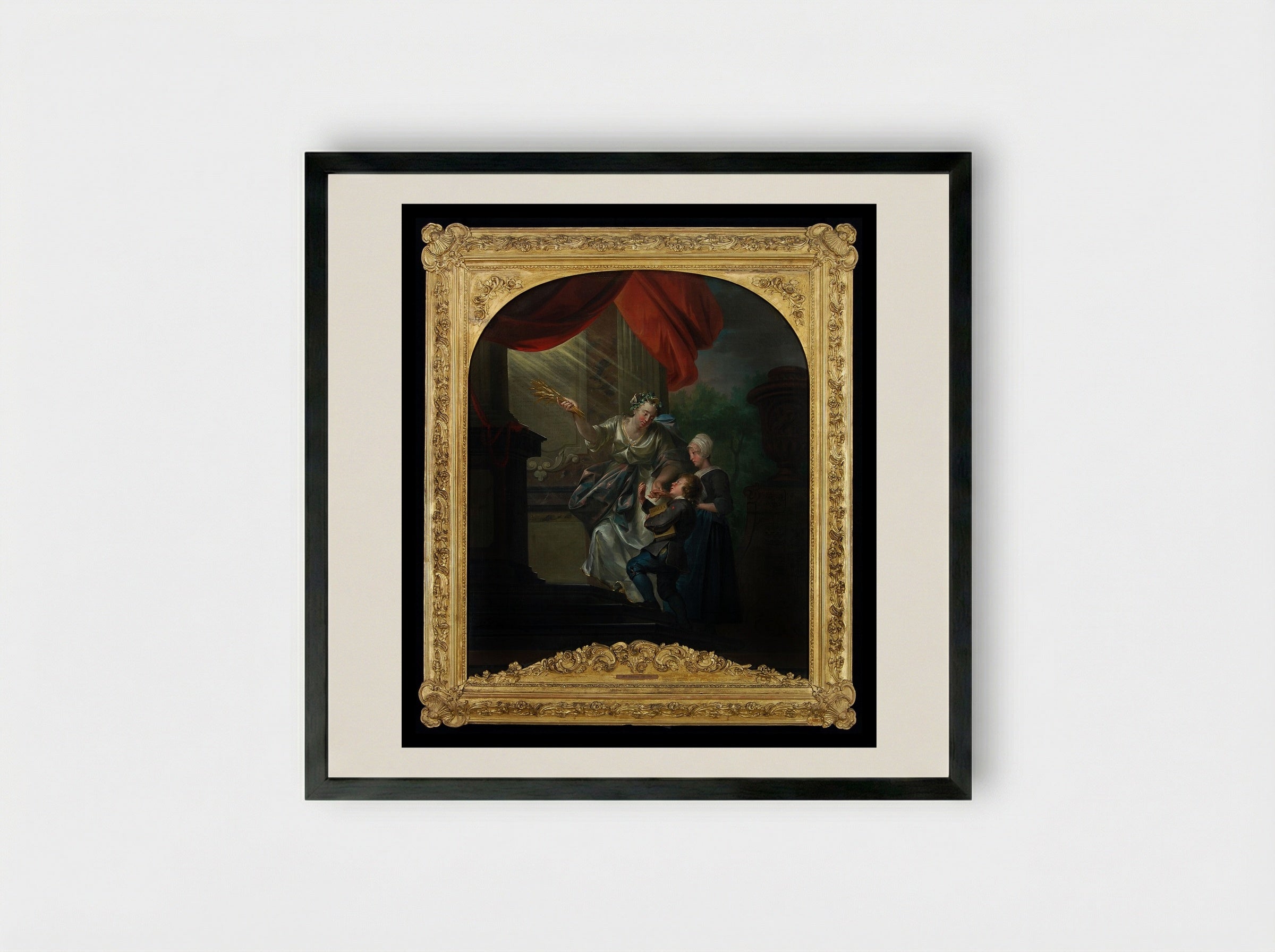 Reglement van het Broederschap van Sint Lucas uit Dordrecht - Aert Schouman - Framed Print Black