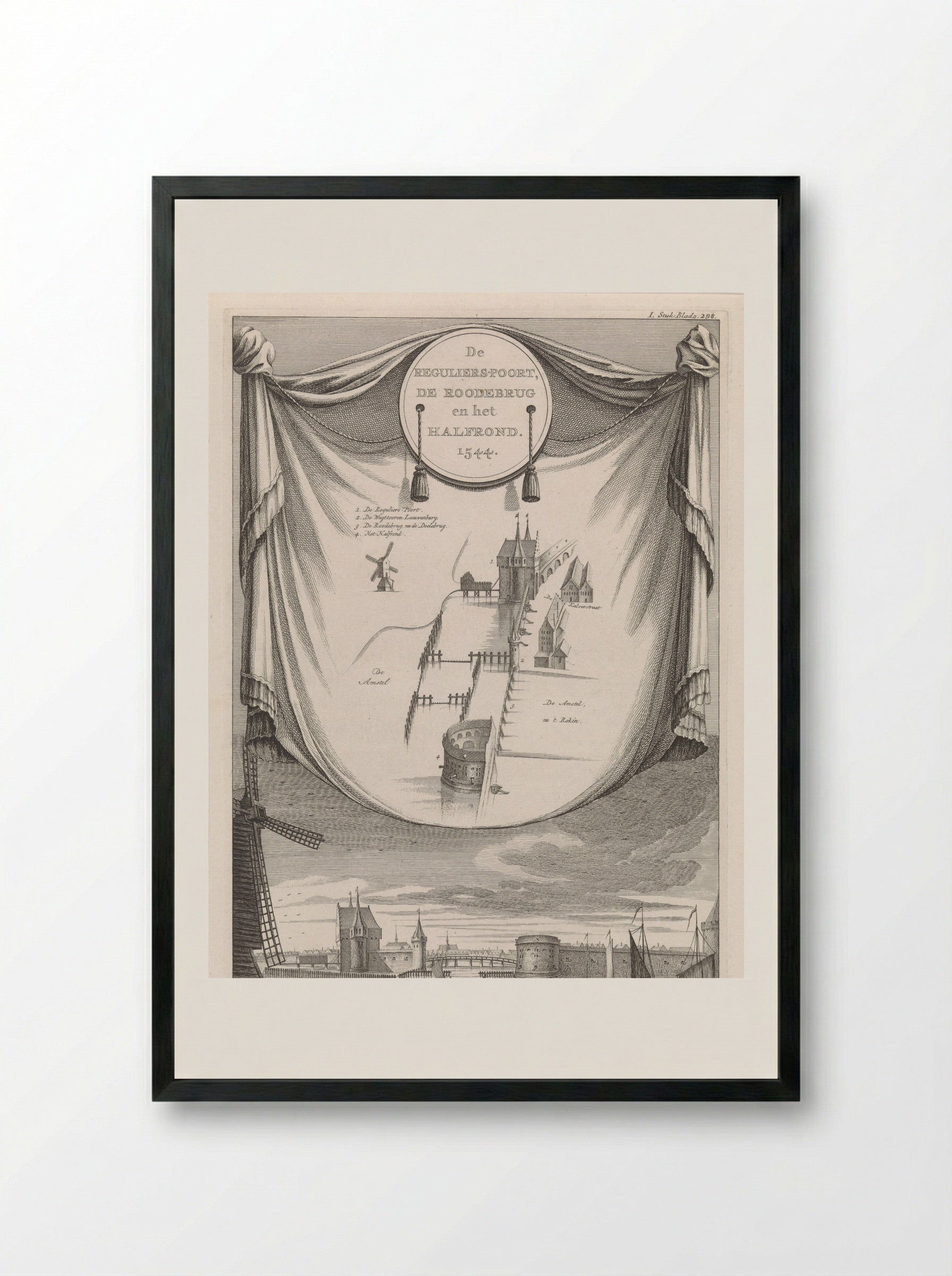 Regulierspoort van Amsterdam - Jan Goeree - Framed Print Black