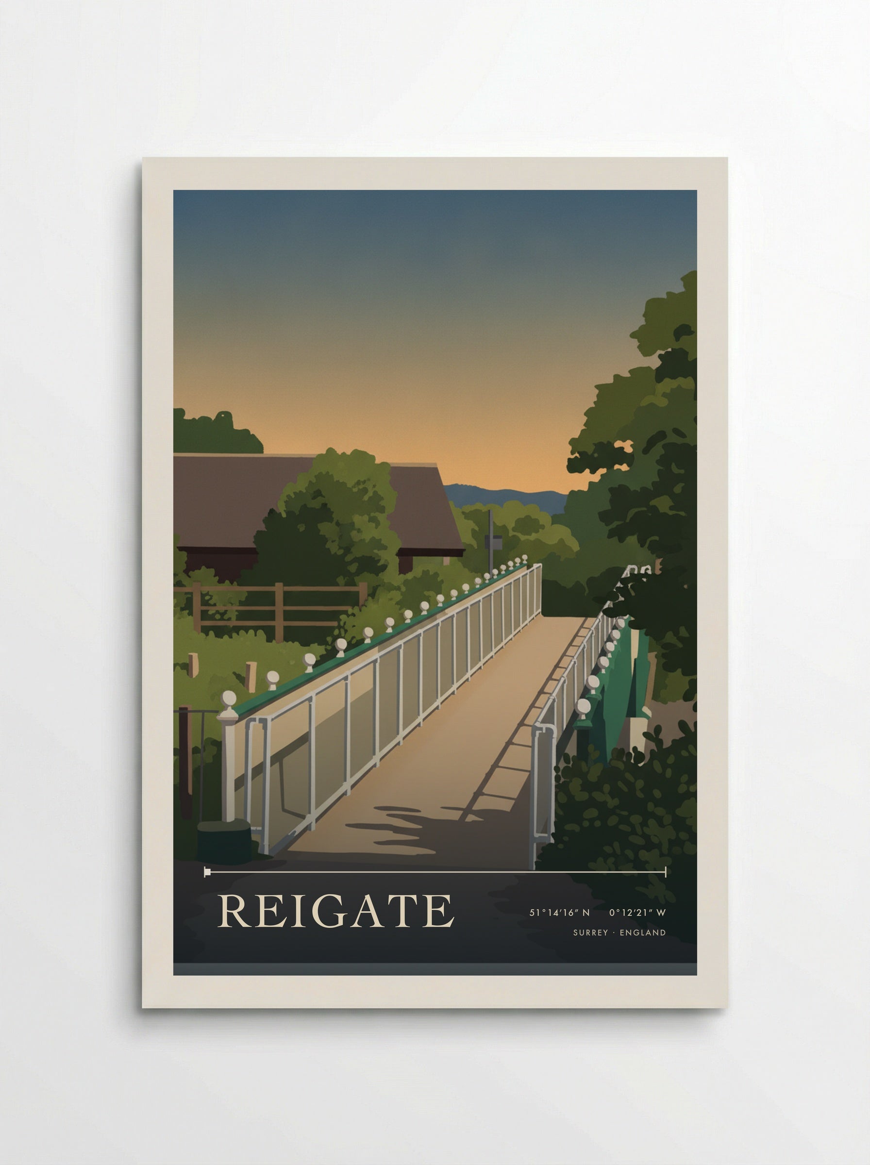 Reigate Surrey England Travel Poster - Poster
