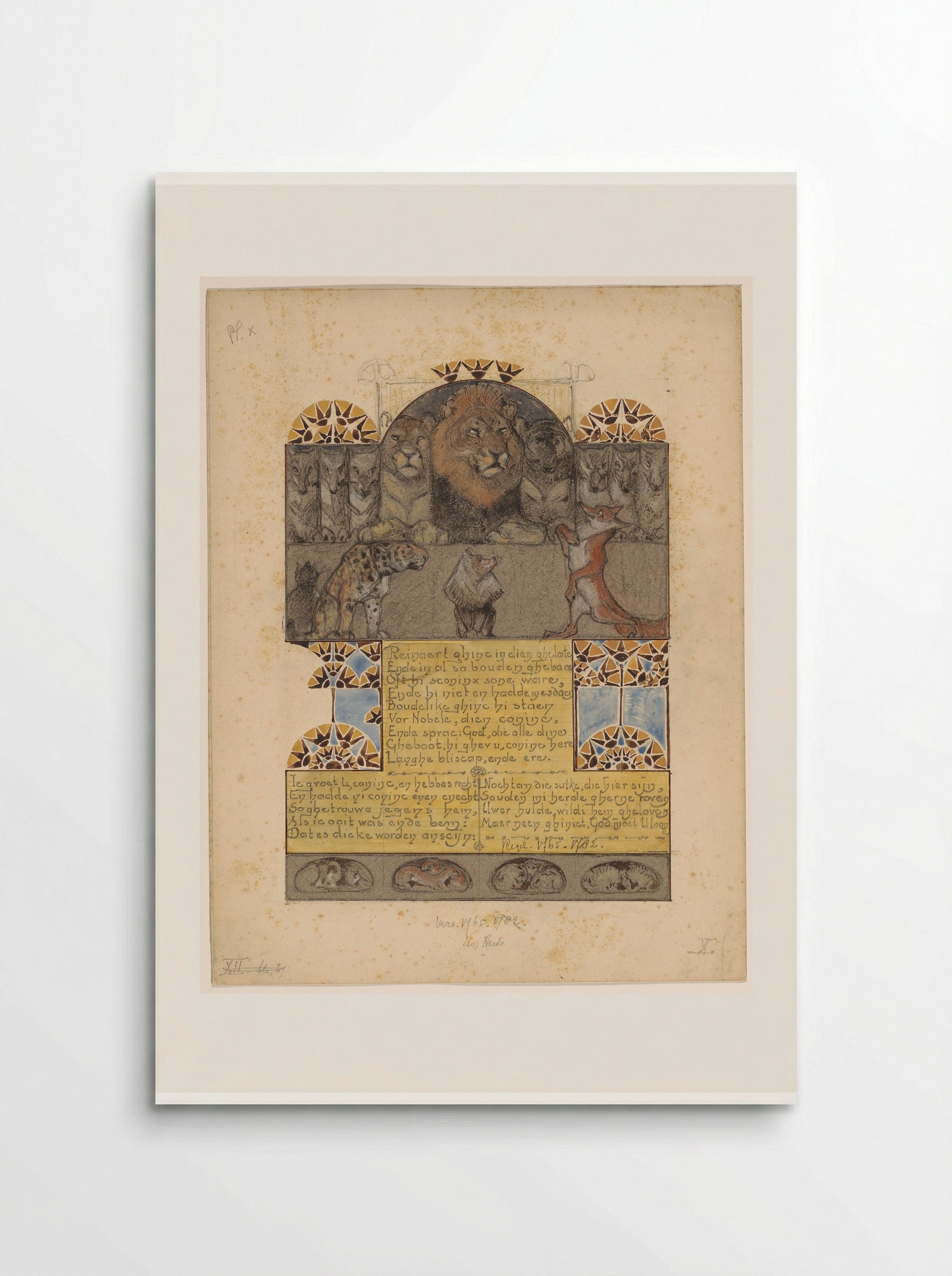 Reinaert staat voor koning Nobel - Bernard Willem Wierink - Poster